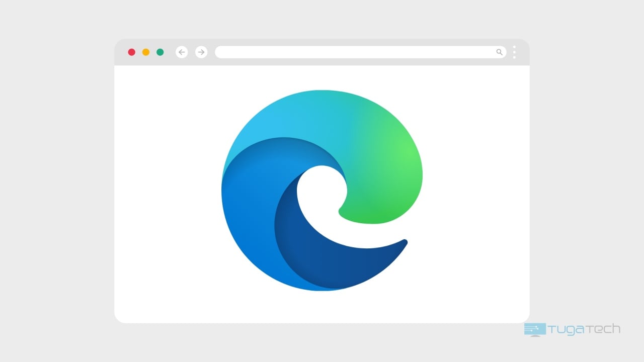 Edge logo em janela de navegador