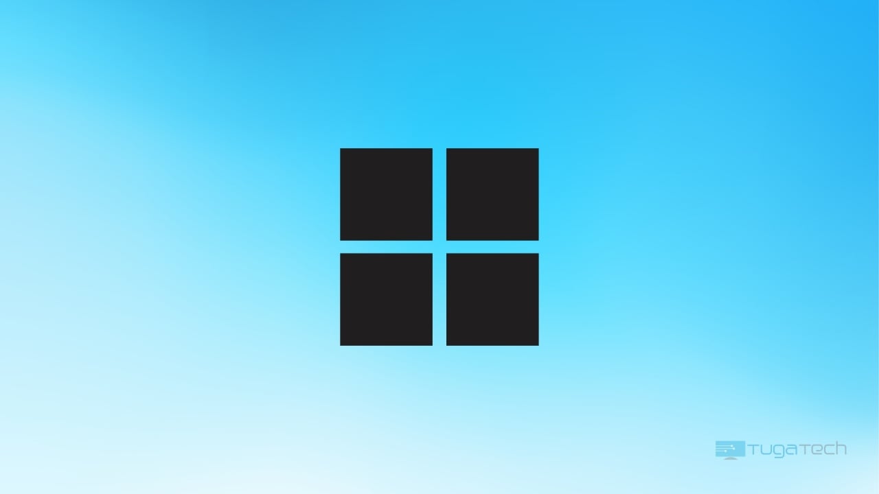 logo do windows 11 em fundo azul