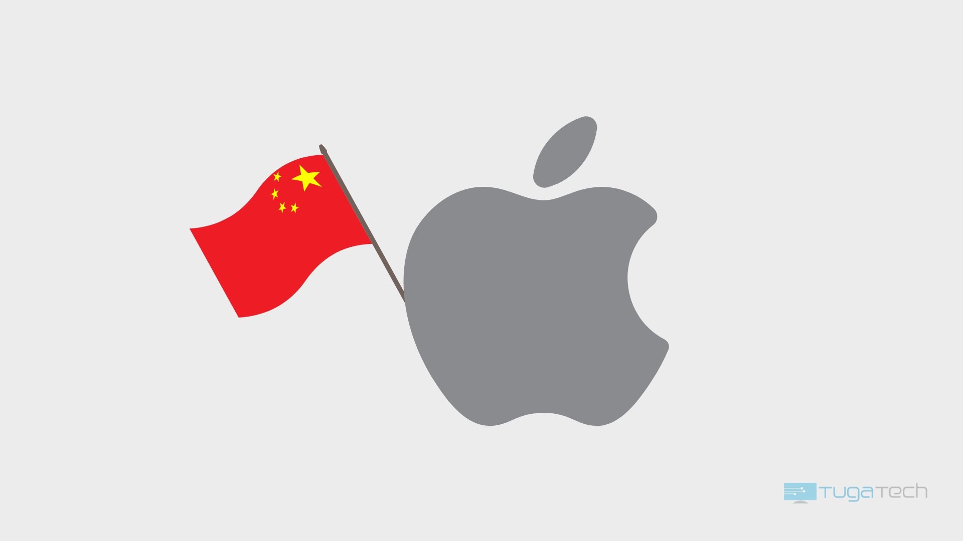 Apple com bandeira da china