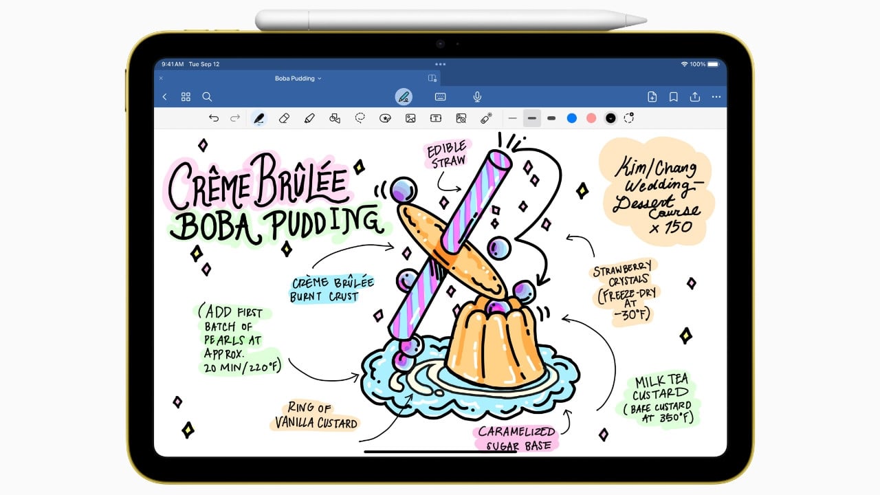 Apple Pencil em iPad