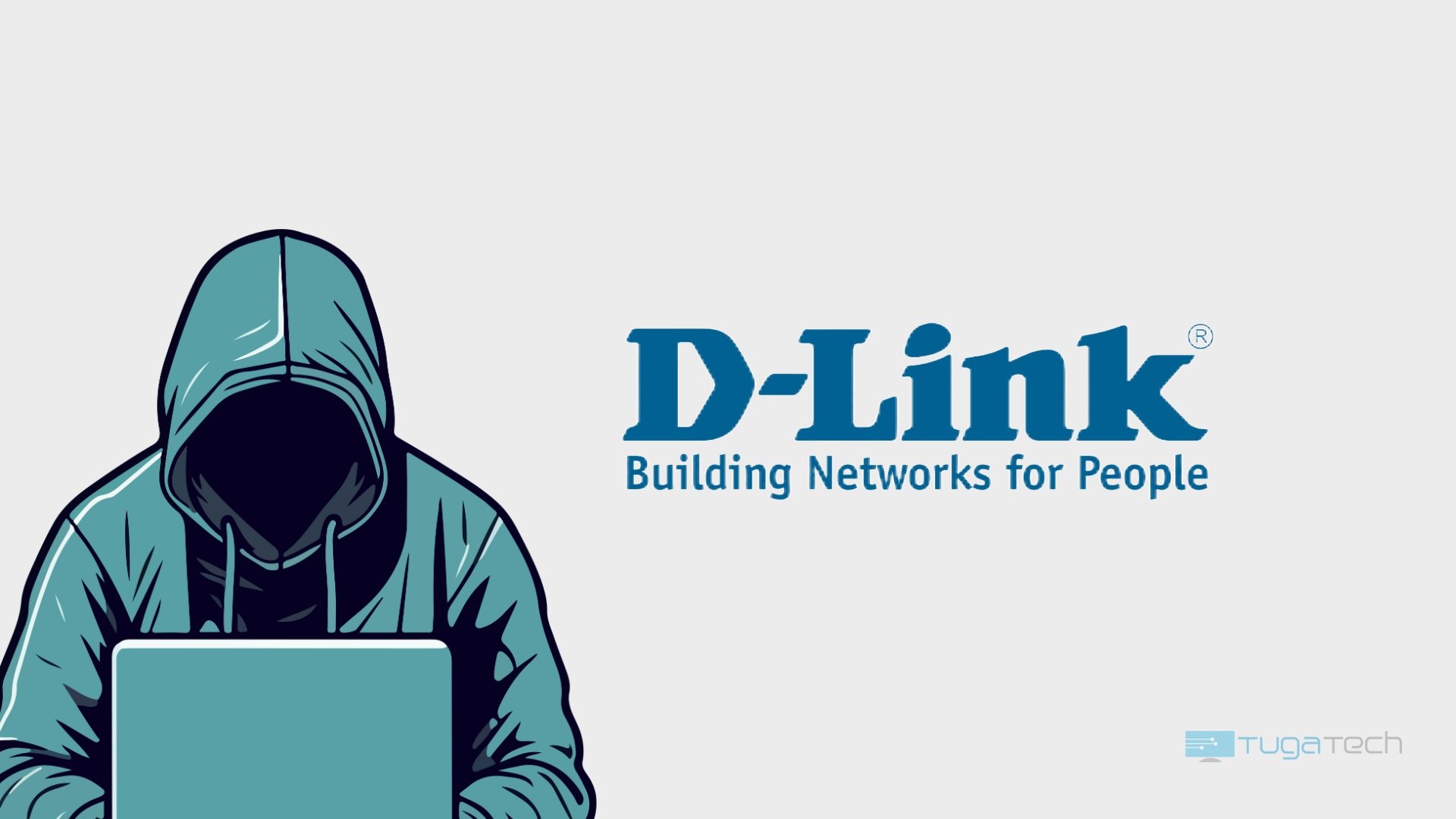 Logo da D-Link com hacker
