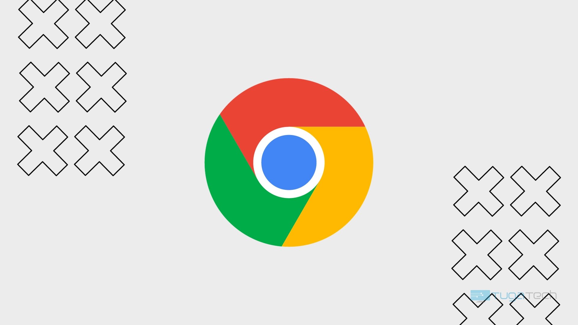 Google Chrome logo com X