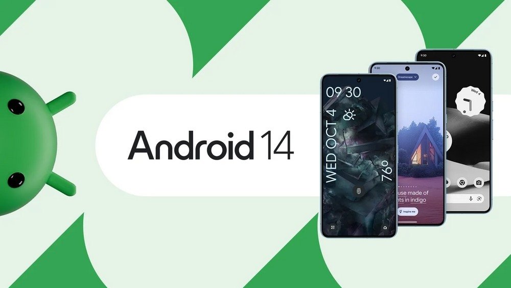 Android 14 imagem promo do sistema