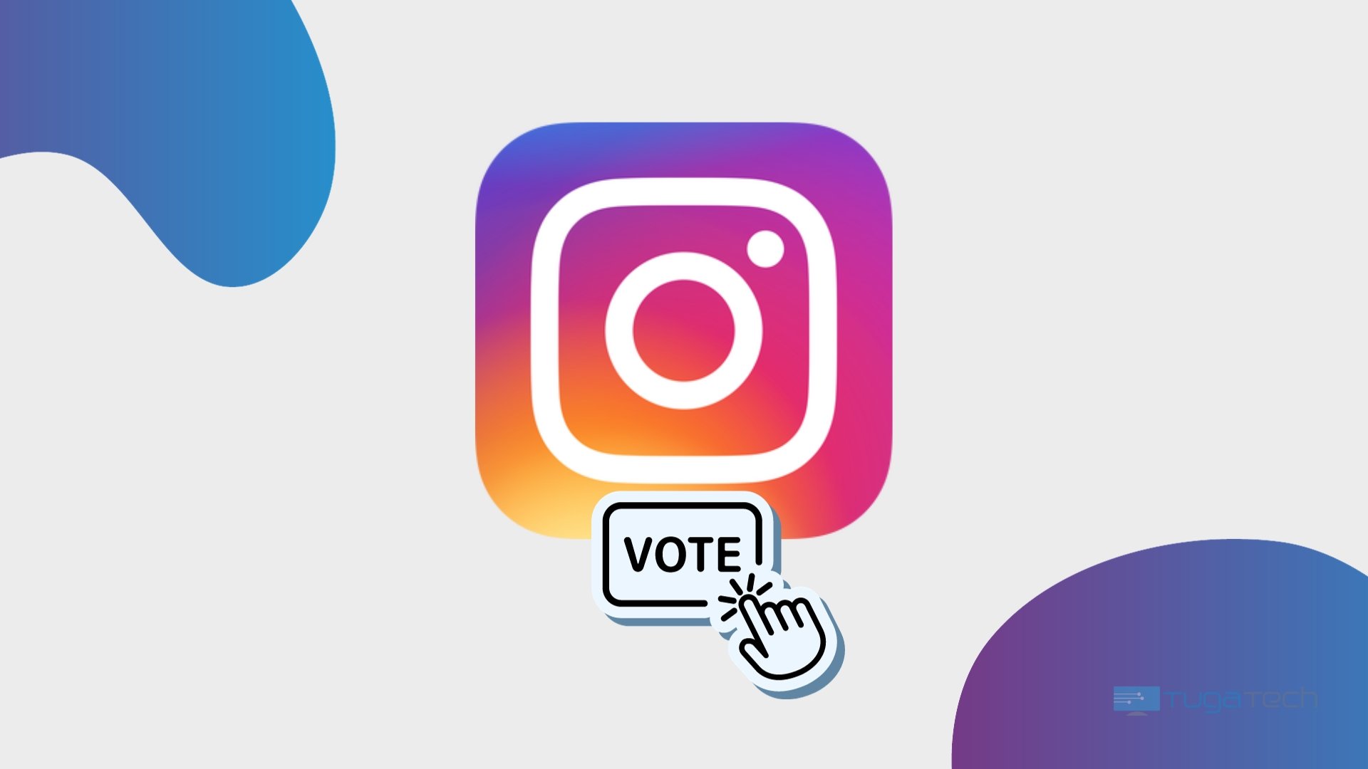 Logo do Instagram com imagem de votar