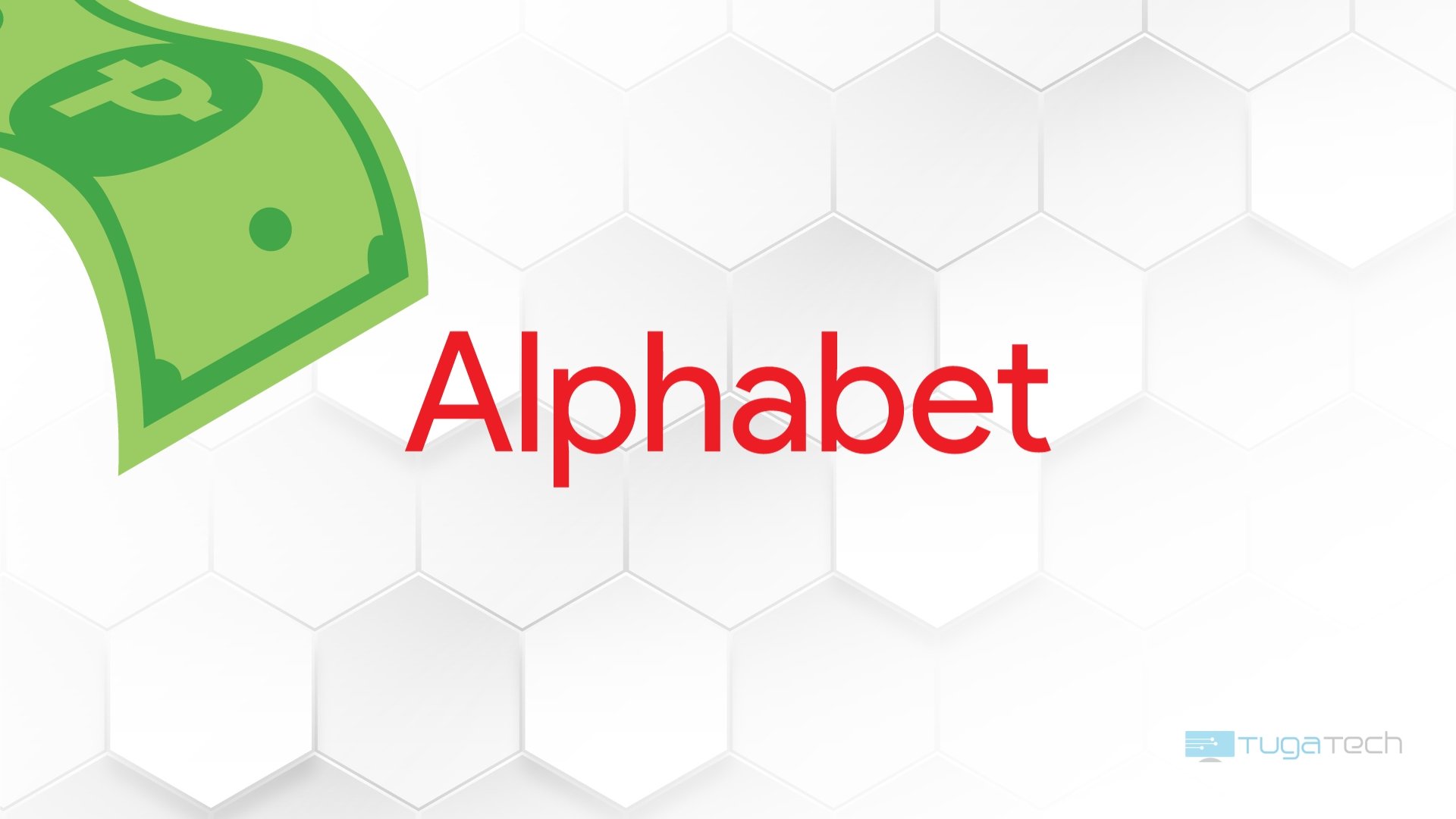 Logo da Alphabet com dinheiro