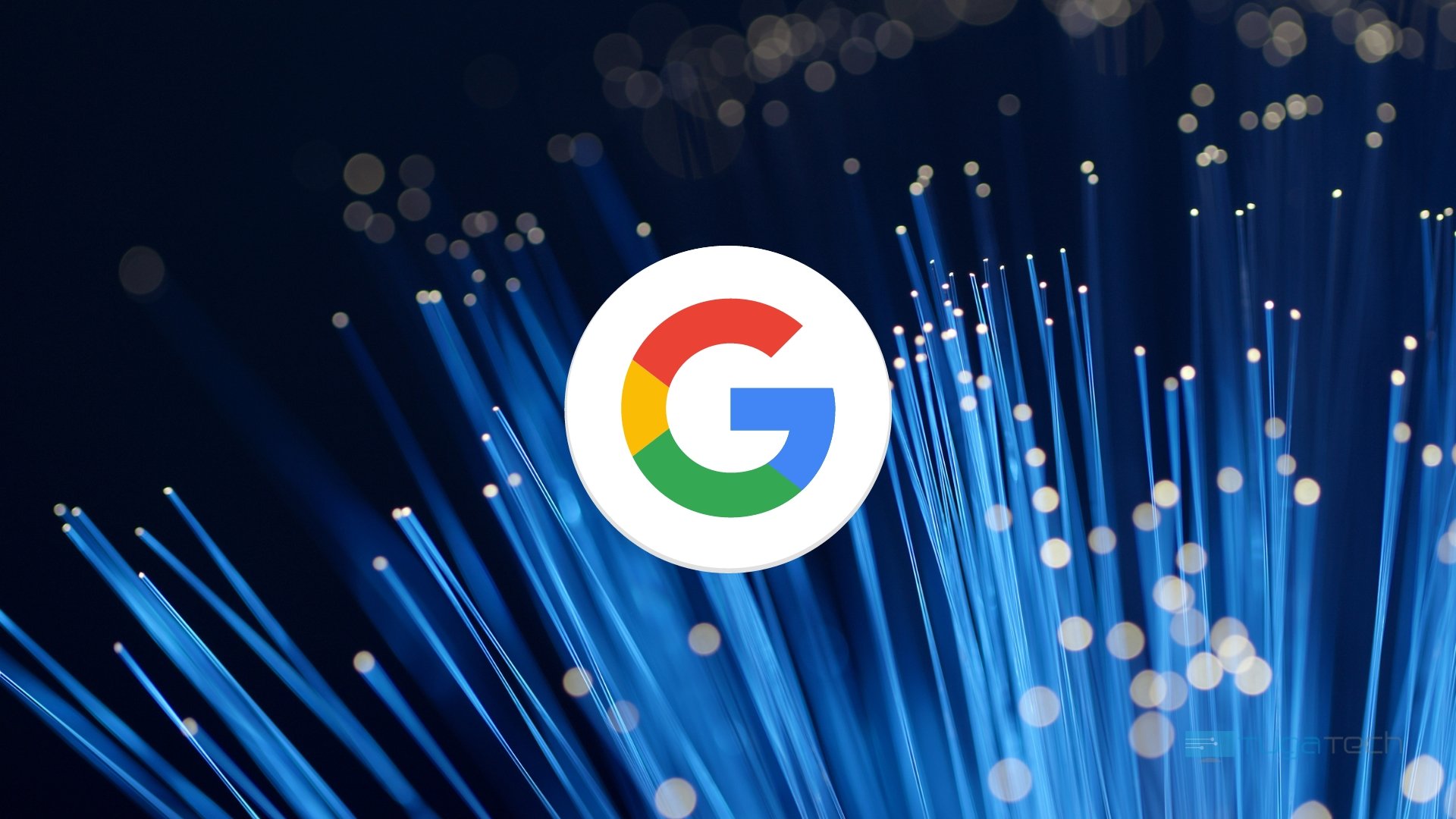 Logo da google sob fibra ótica