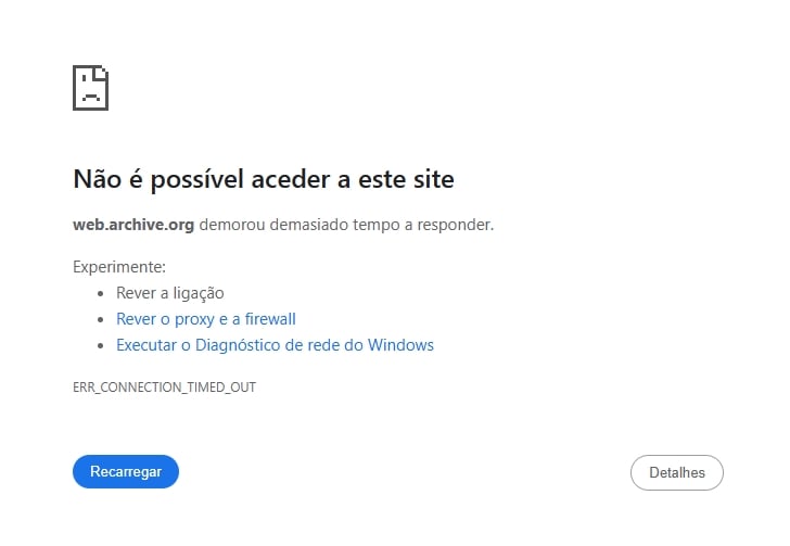 erro do internet archive