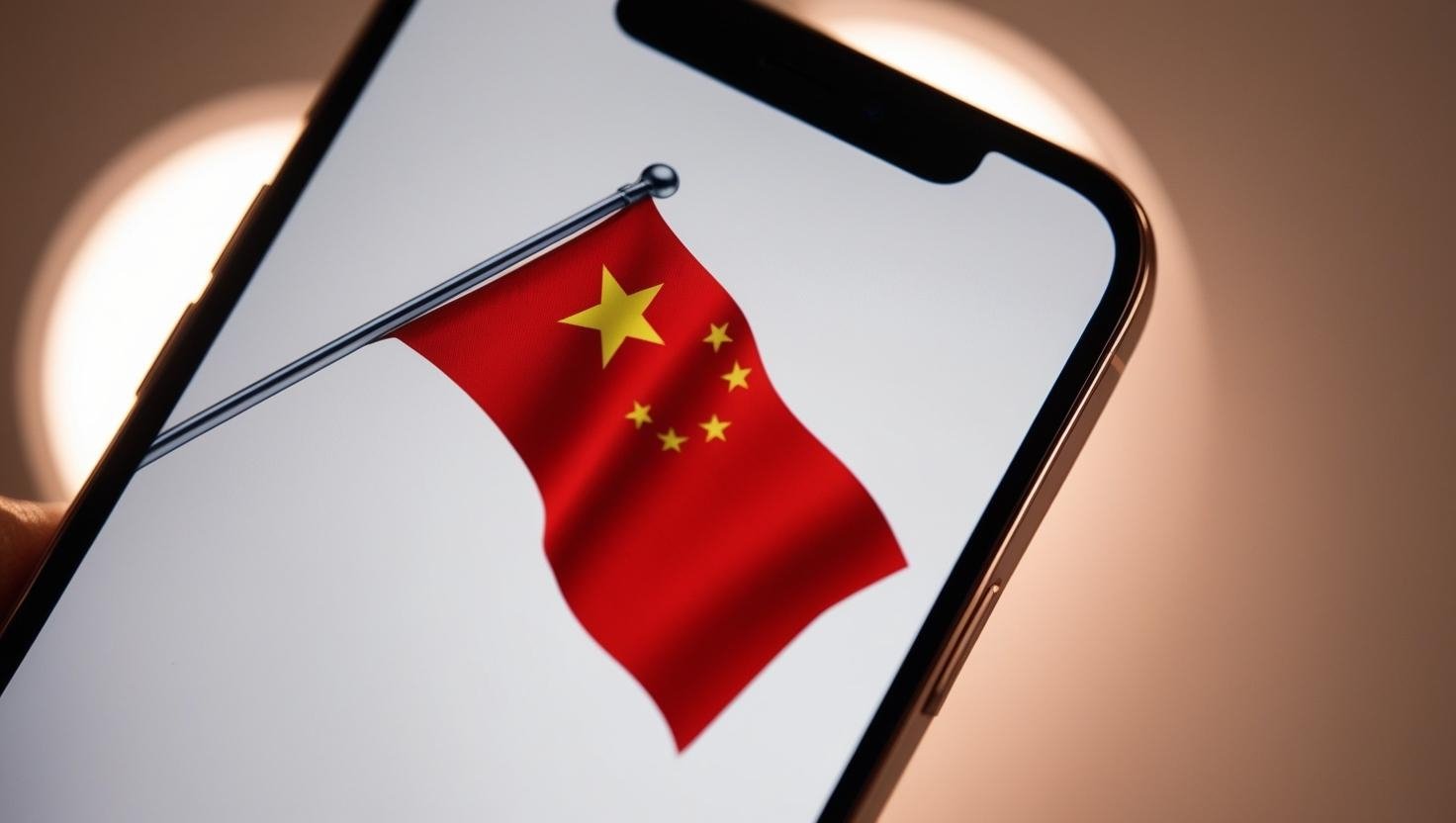 Smartphone com bandeira da china