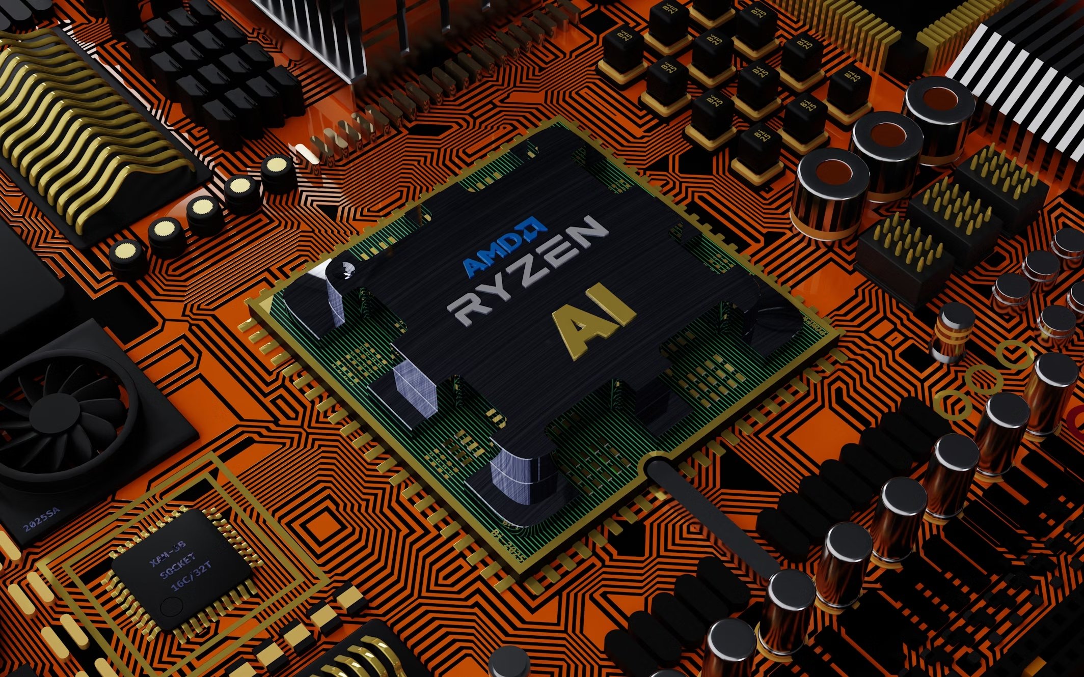 AMD processador em motherboard IA