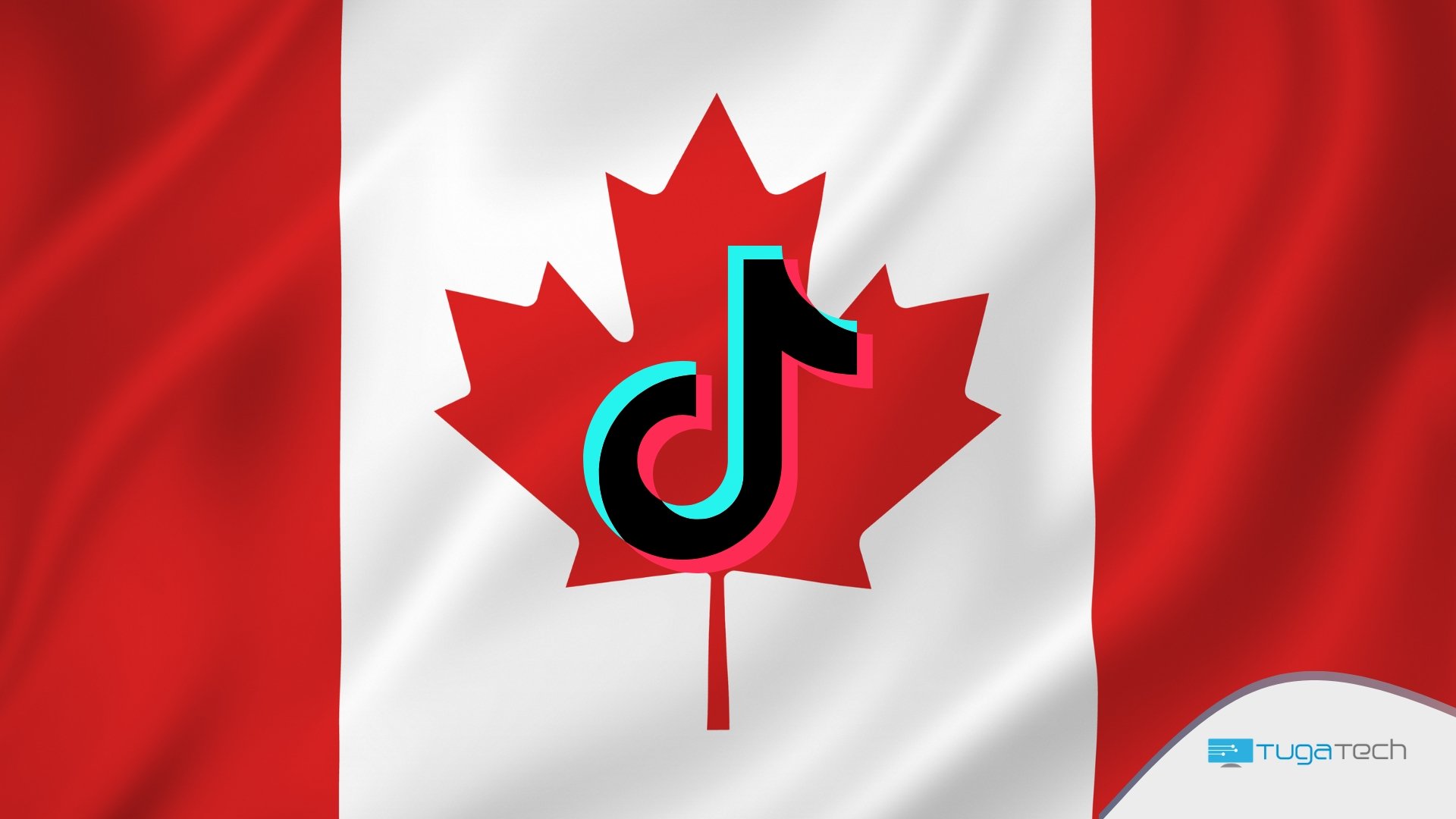 TikTok com bandeira do canadá