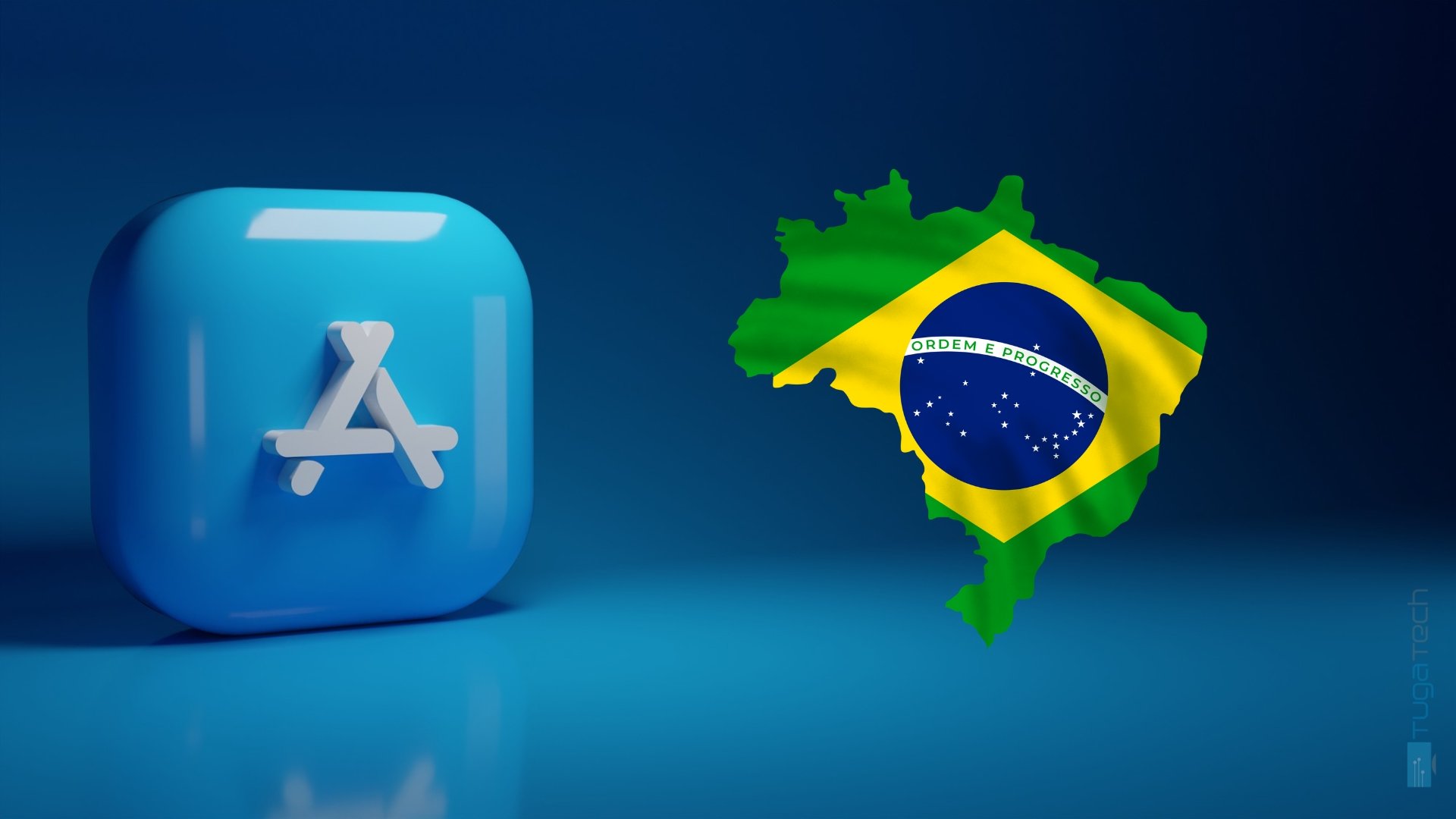 Apple com bandeira do Brasil na App Store