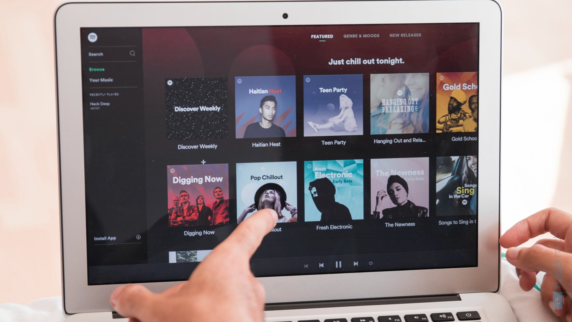 Spotify em computador