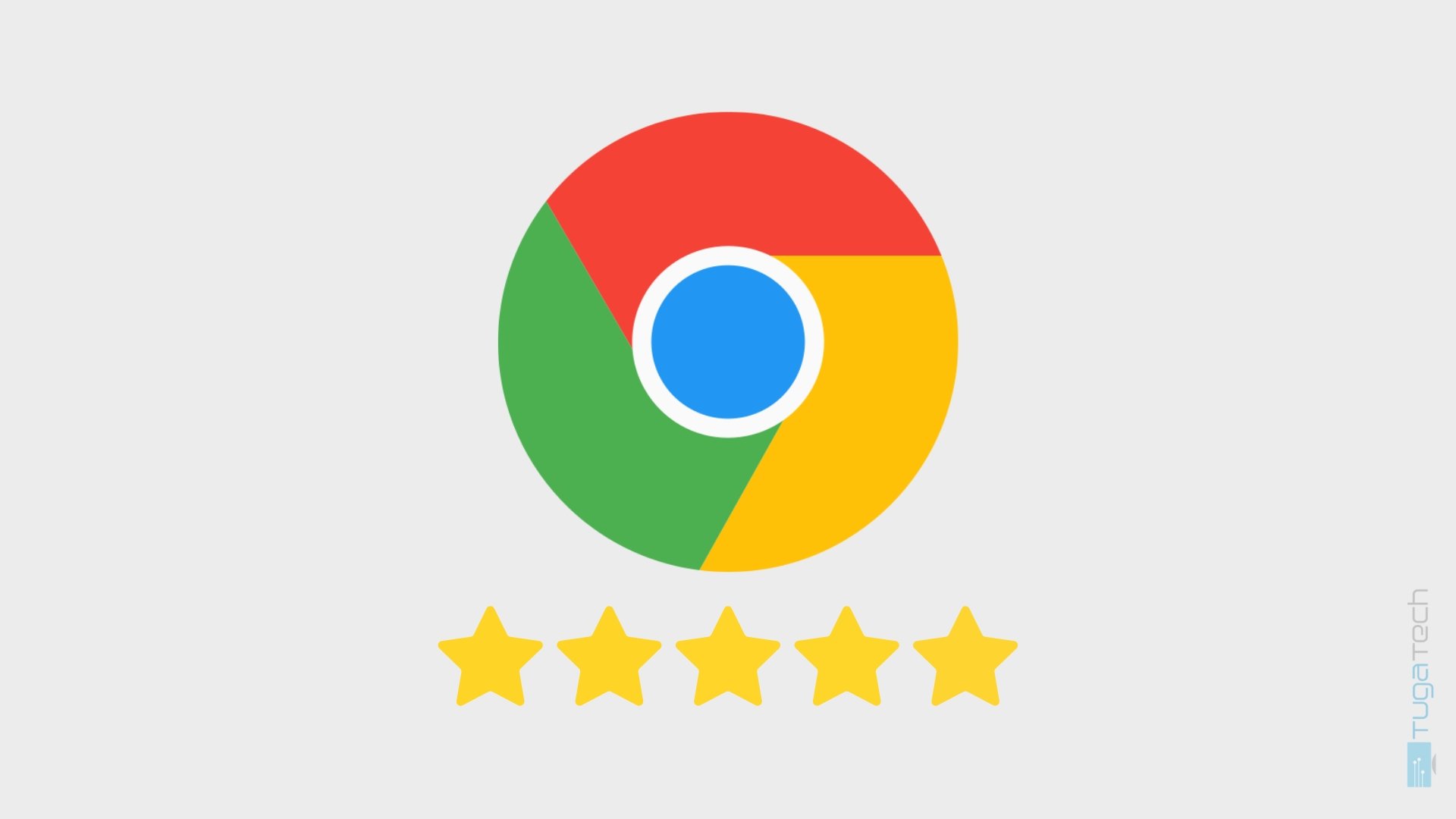 Google Chrome com estrelas de avaliação