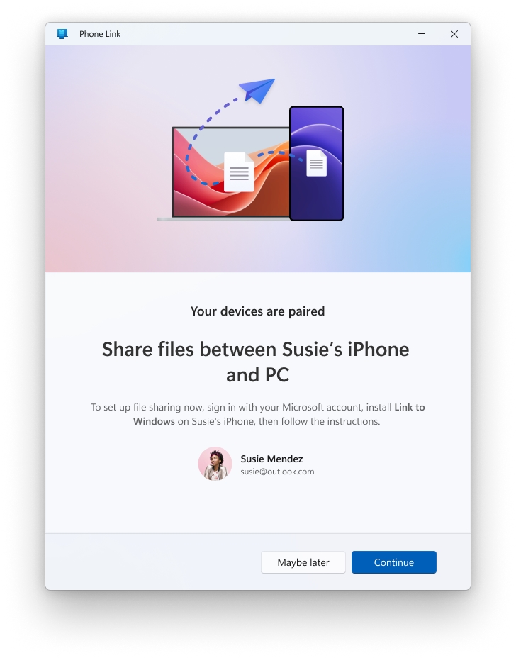 partilha de ficheiros no windows para e de iphone