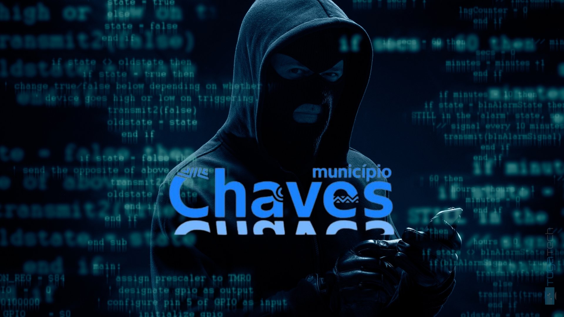 Câmara de chaves com hacker