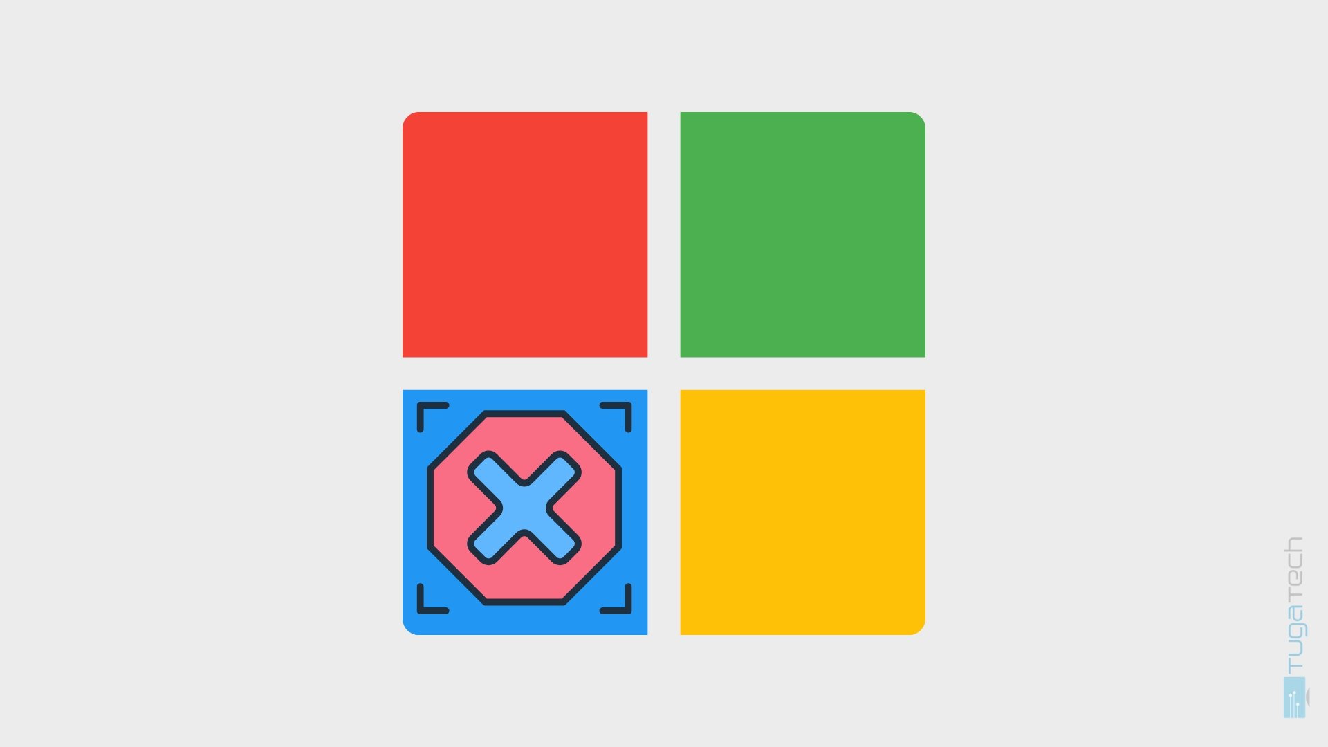 logo da microsoft com erro