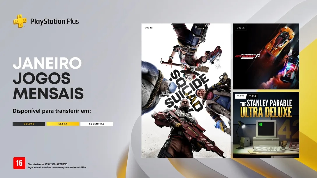 PS Plus janeiro de 2025