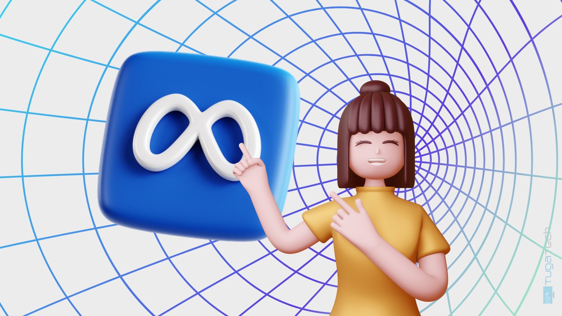 Meta em 3D com avatar