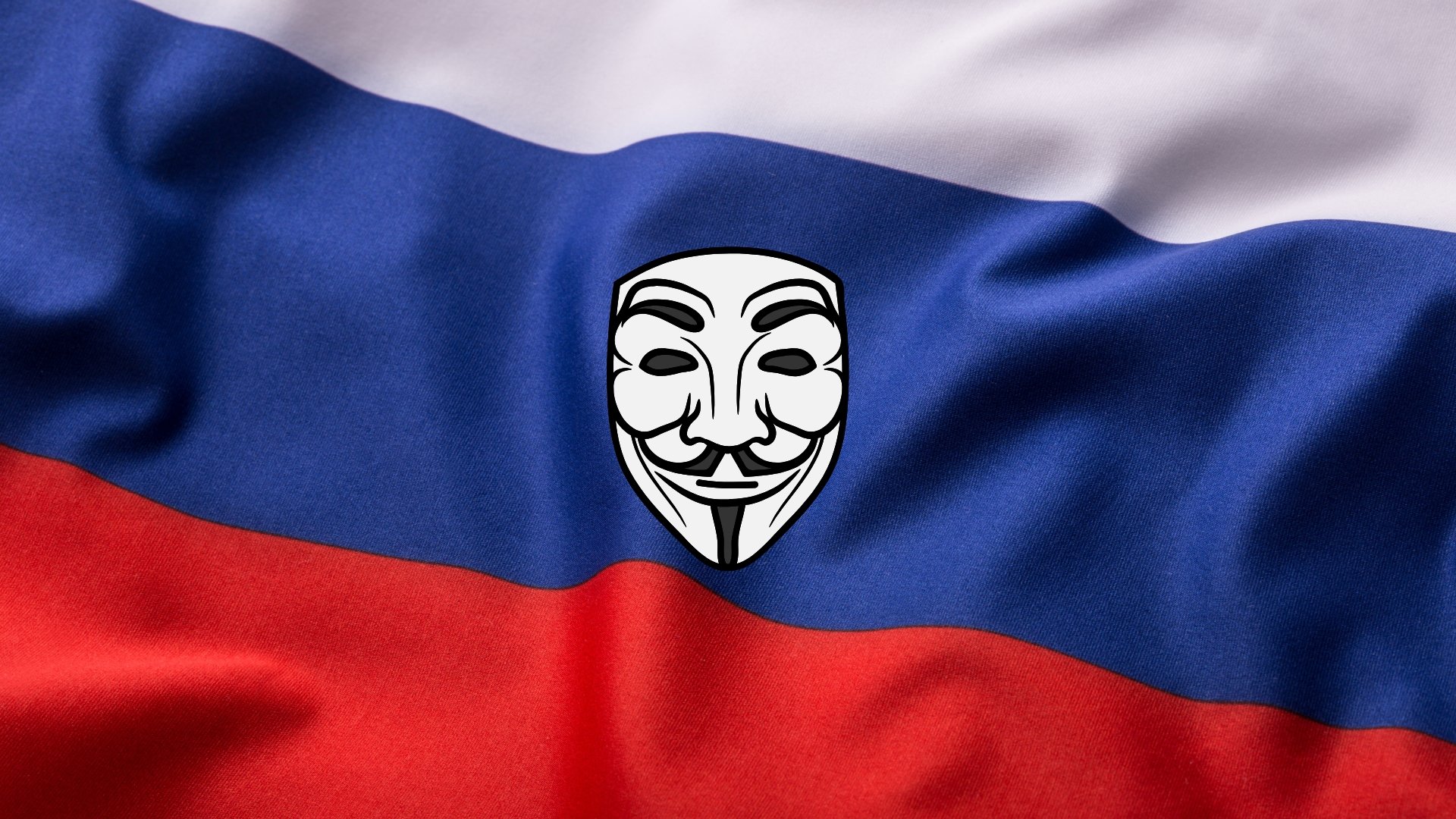 bandeira da Rússia com hacker