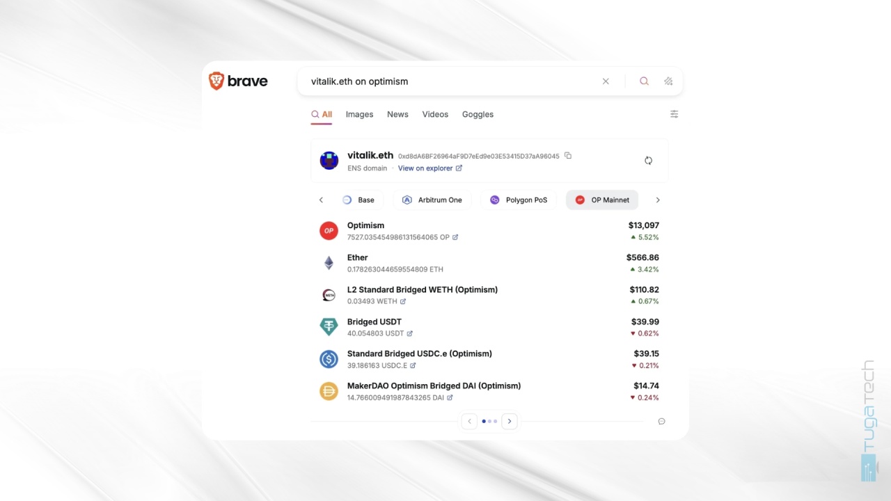 Brave search blockchain