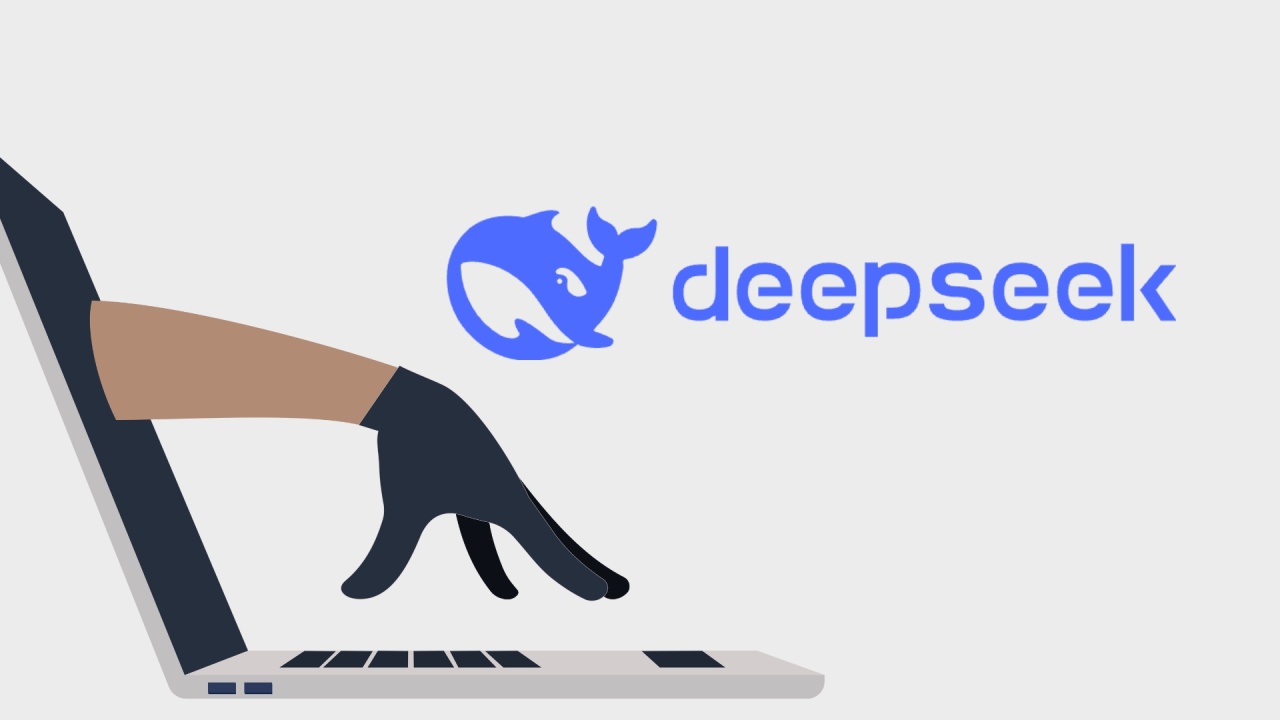 DeepSeek com hacker em computador