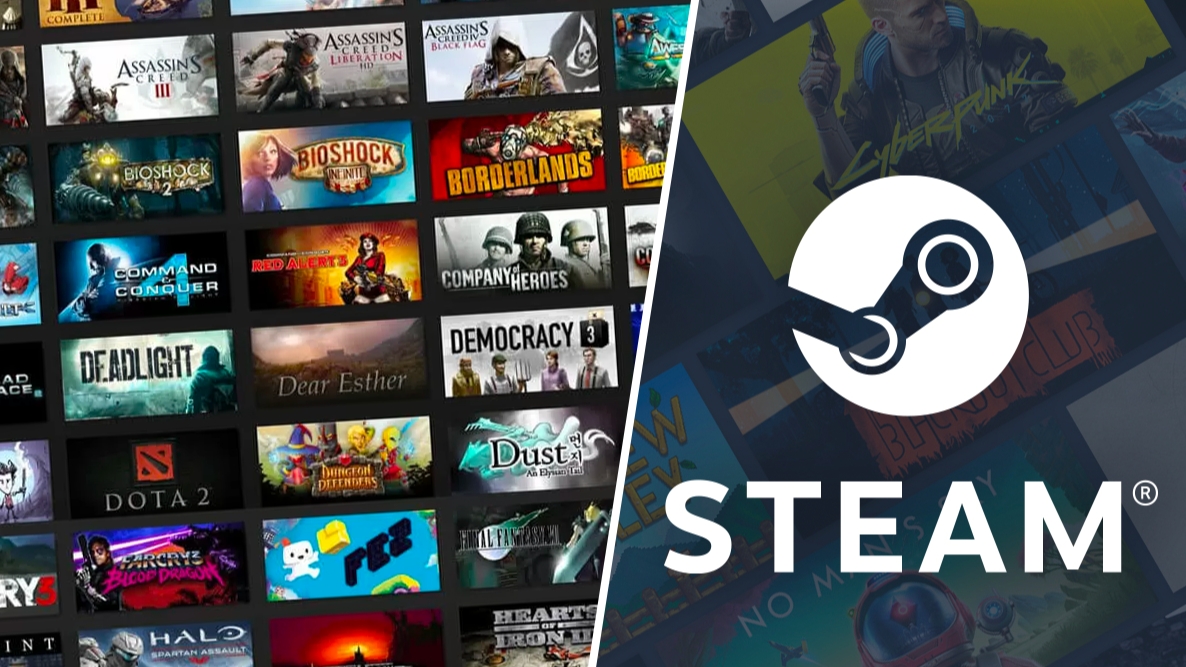 Steam logo com série de jogos