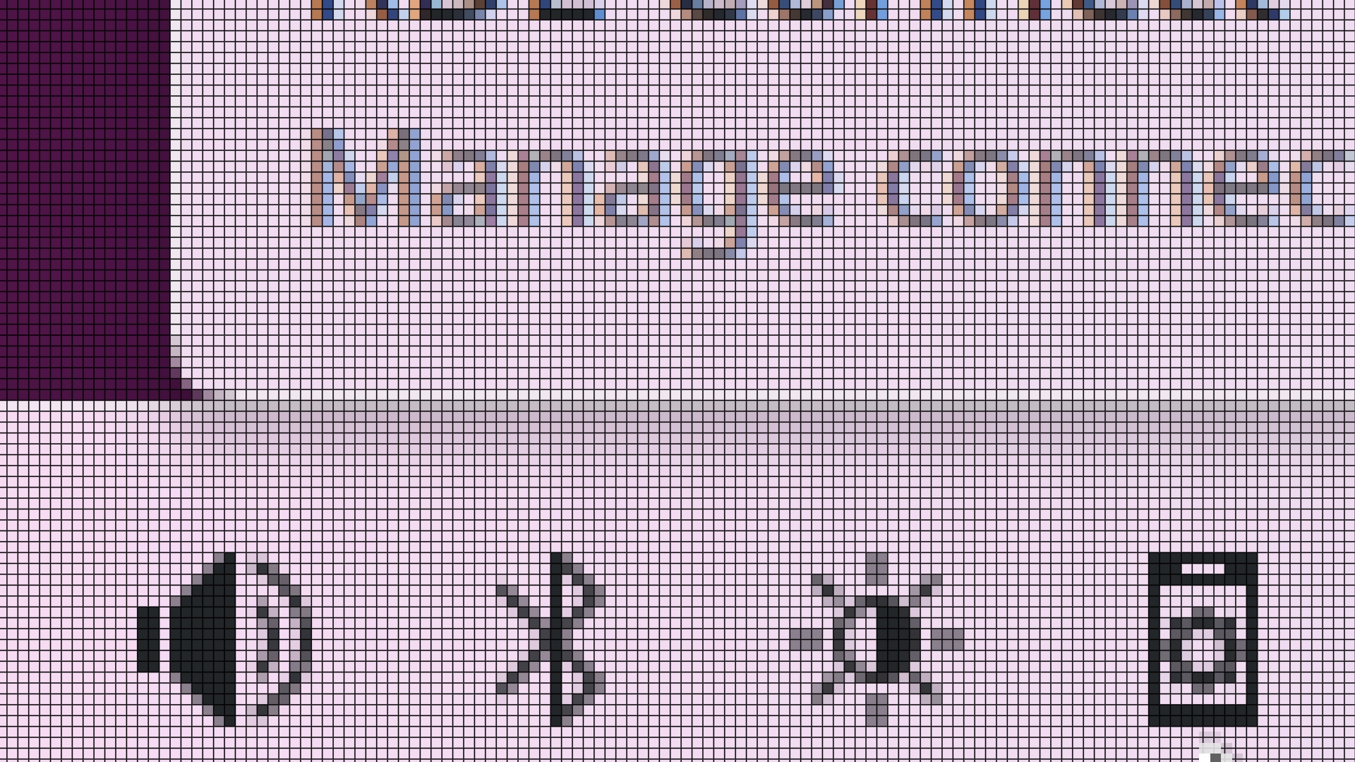 imagem com icones detalhados ao pixel