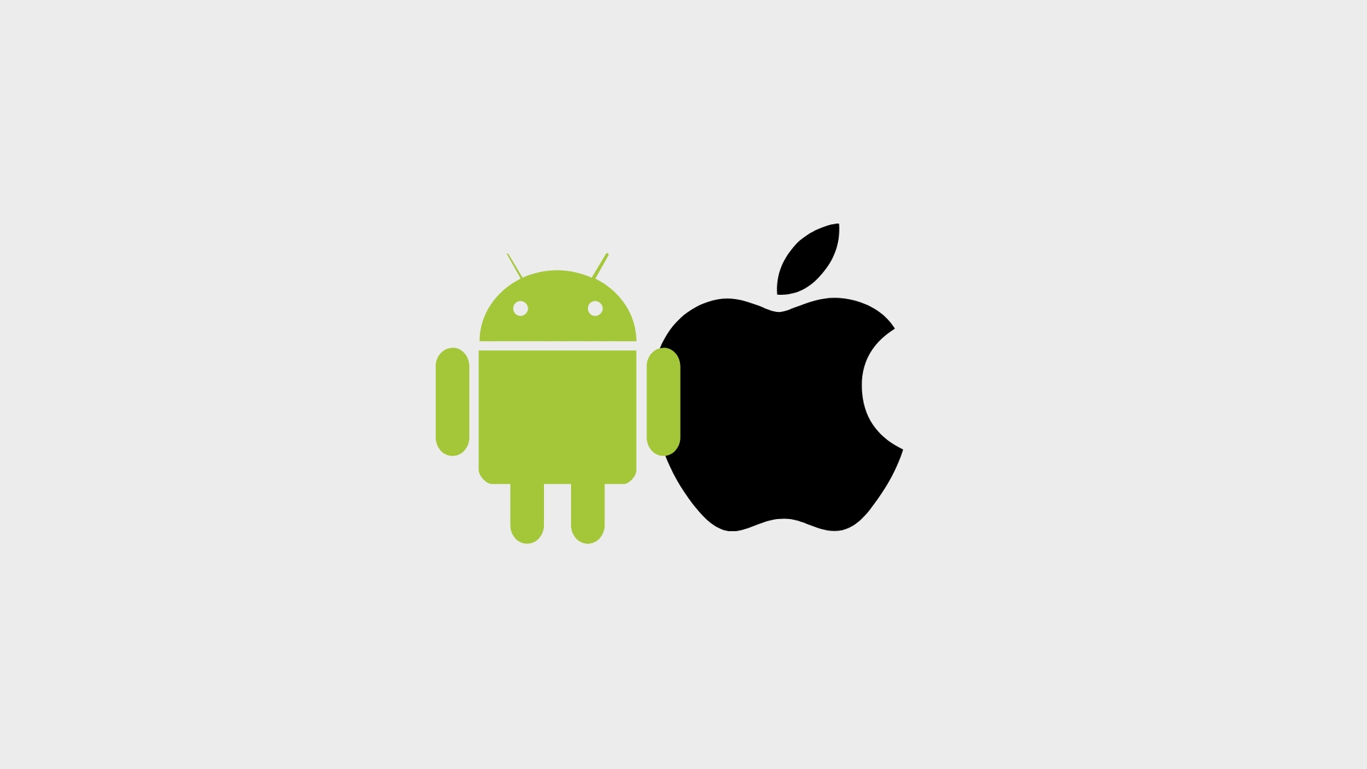 Android e logo da Apple