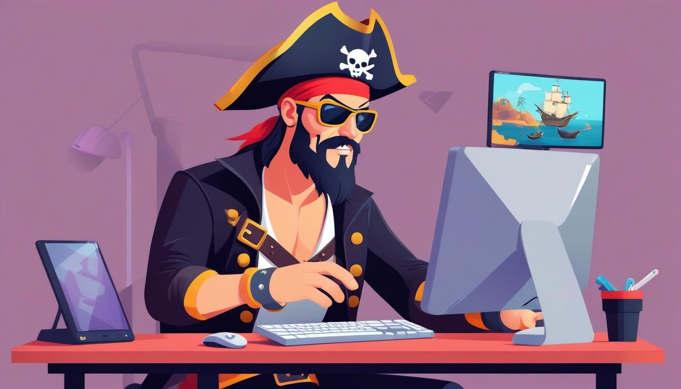 pirata a jogar