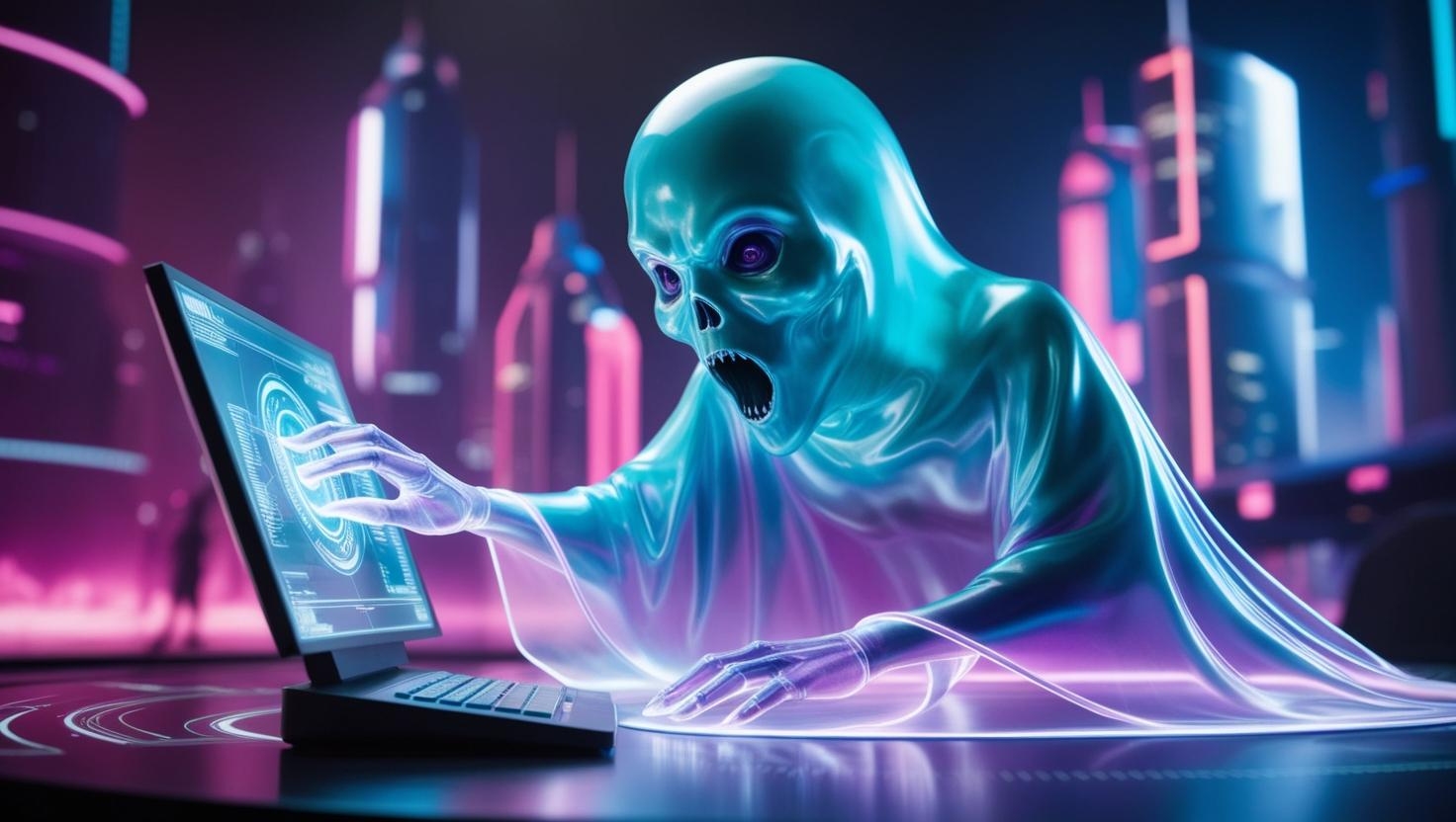 fantasma a usar o computador