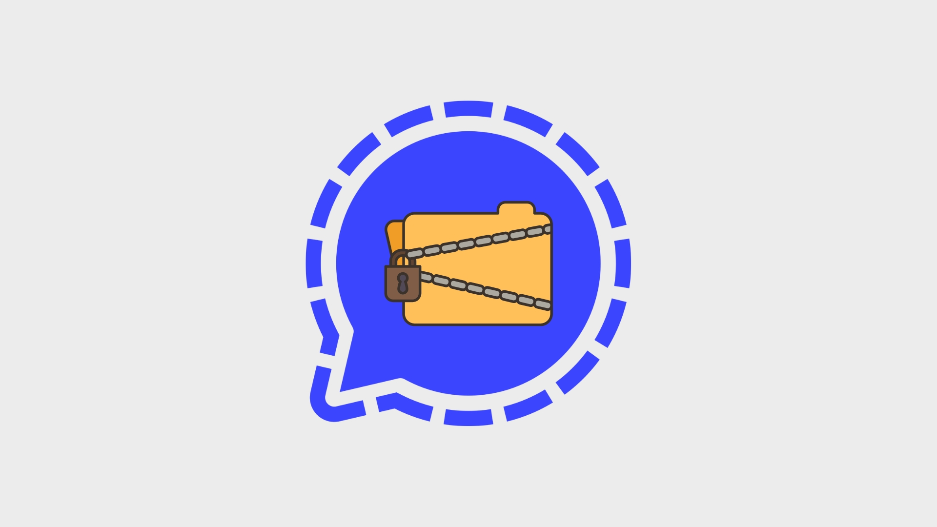 logo da signal com pasta protegida