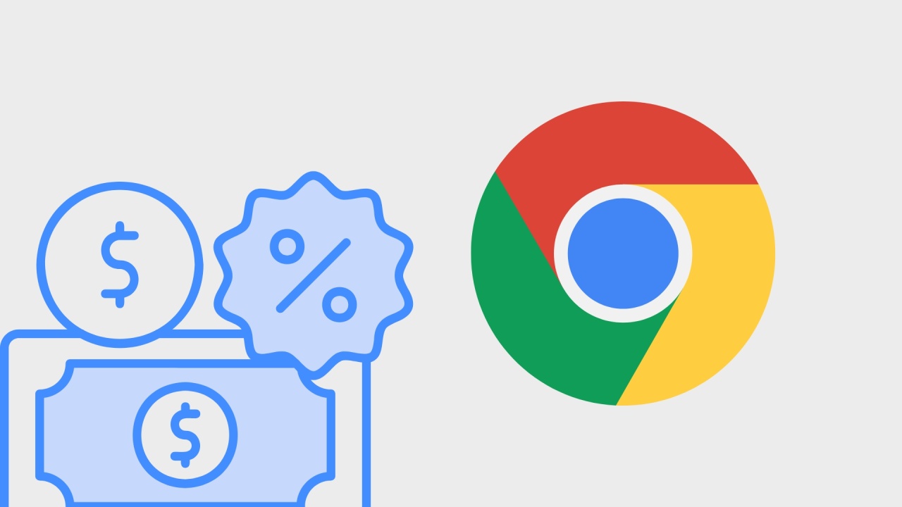 Chrome com dinheiro ao lado