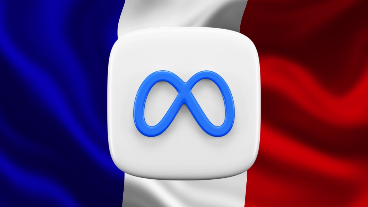 Meta com bandeira de frança no fundo