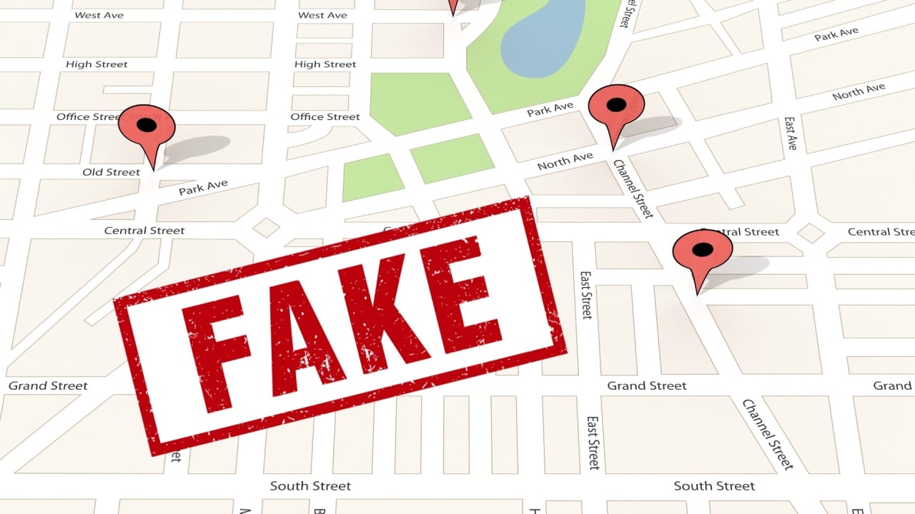 Google Maps fake