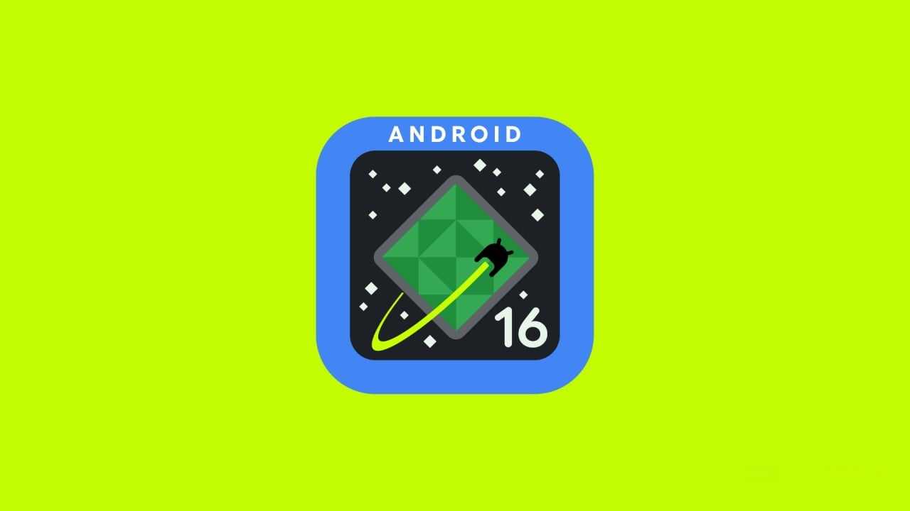 Android 16 logo do sistema