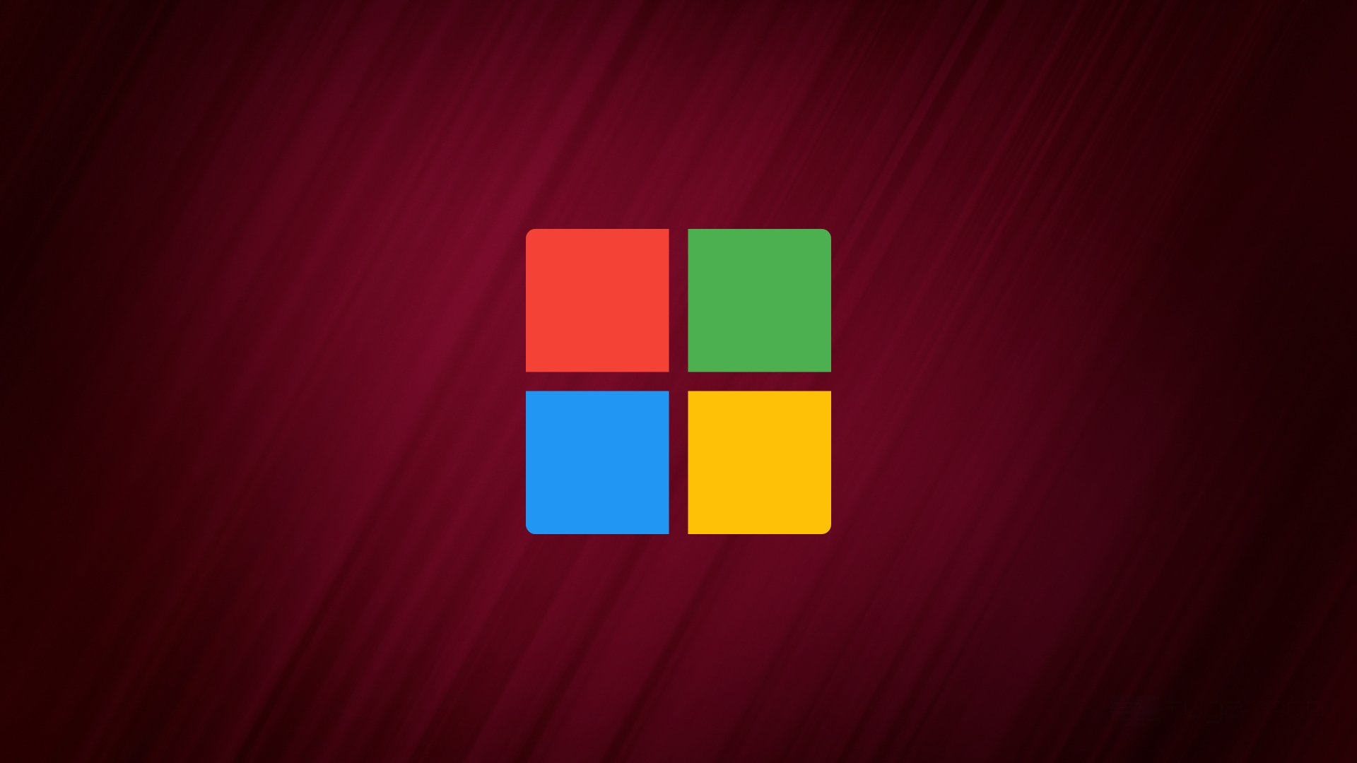 Microsoft em fundo vermelho