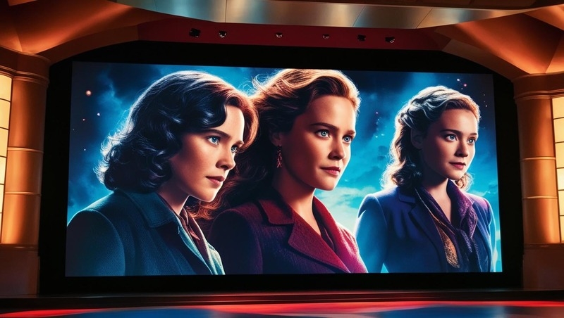Filme falso num ecrã de cinema