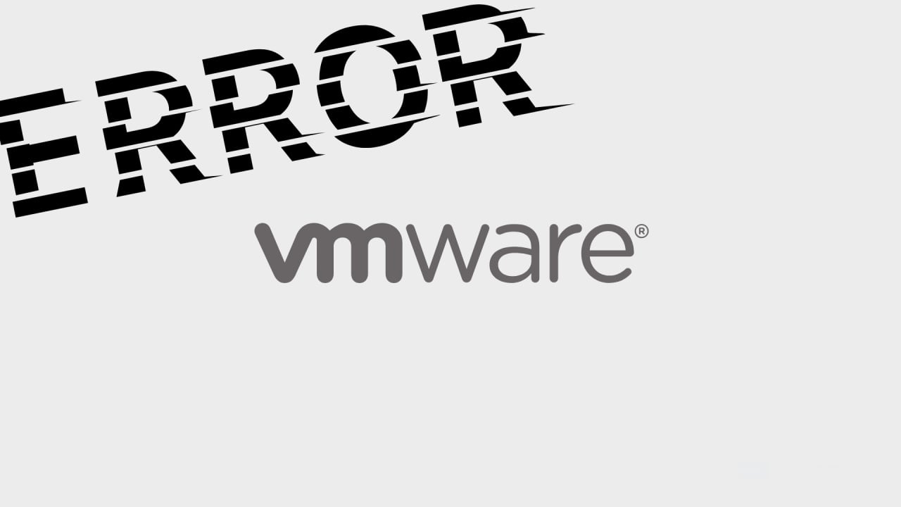 VMWare com sinal de erro