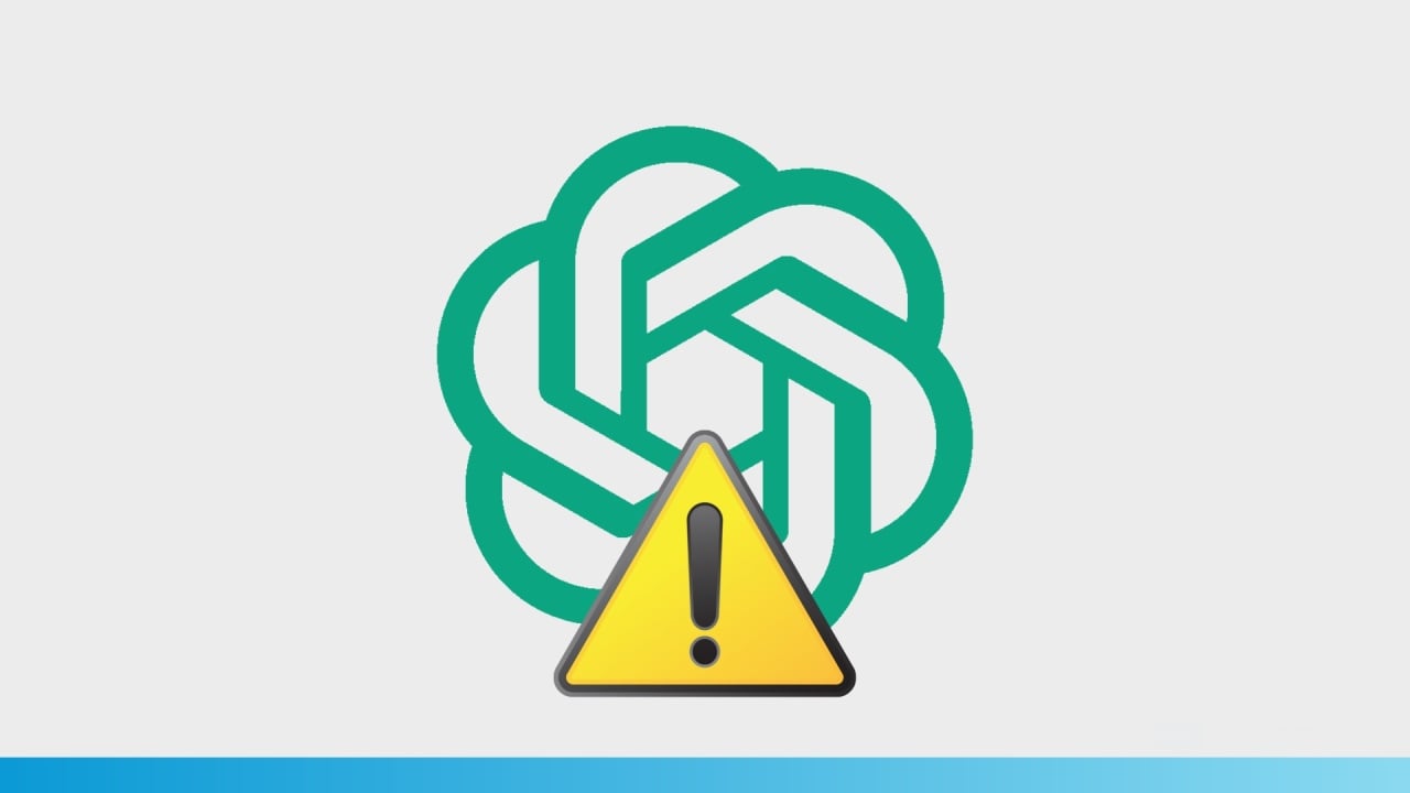 ChatGPT logo com alerta