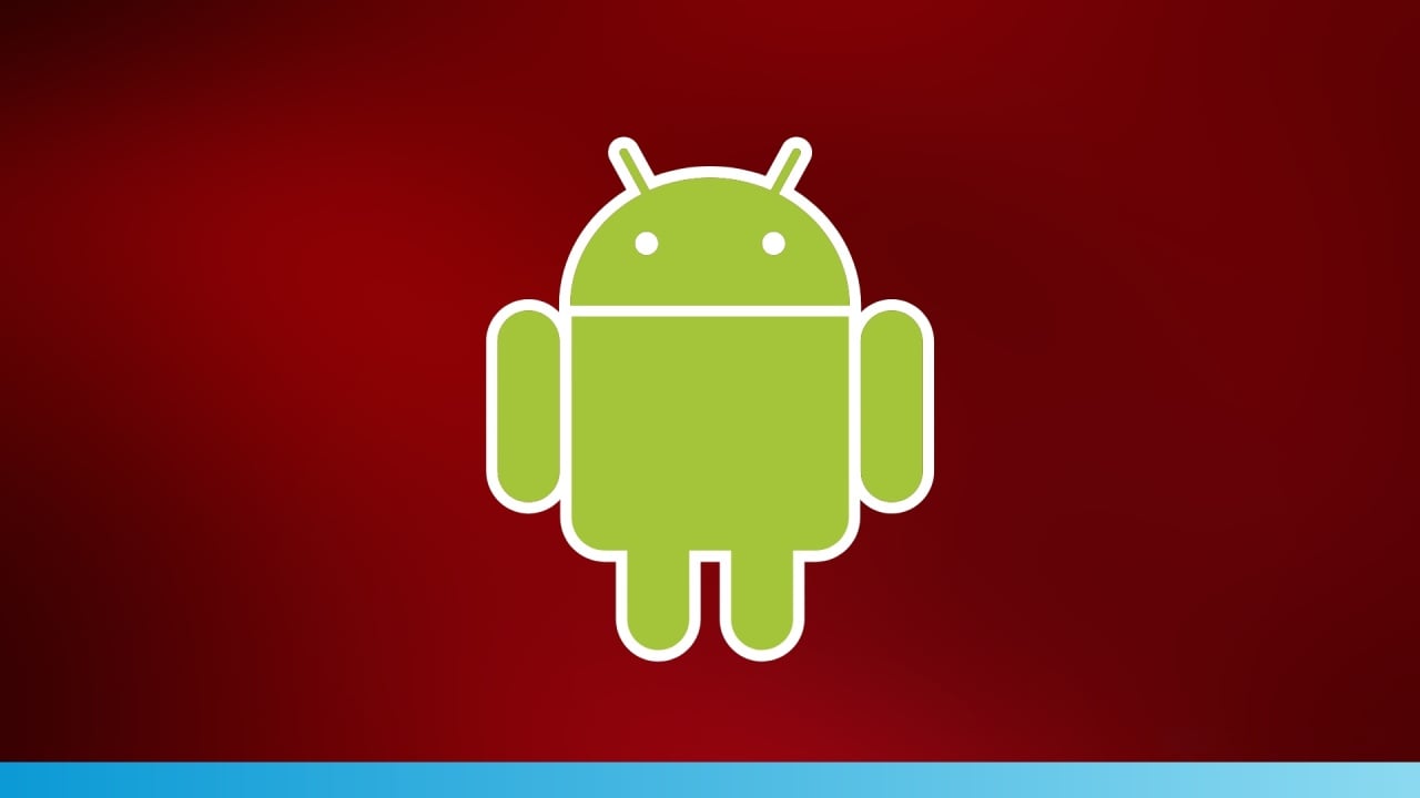 Android com fundo vermelho