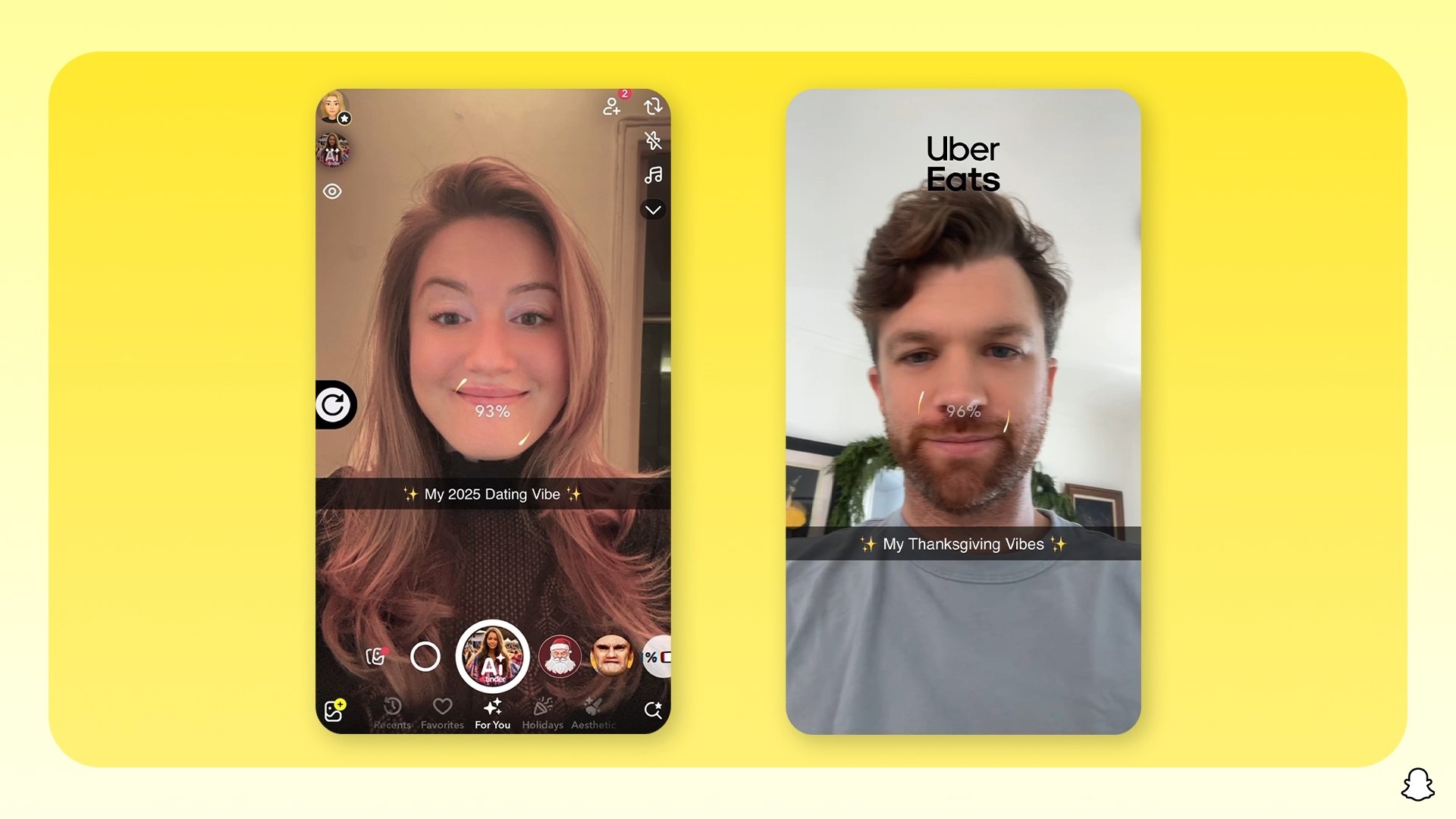 Snapchat com novas lentes patrocinadas