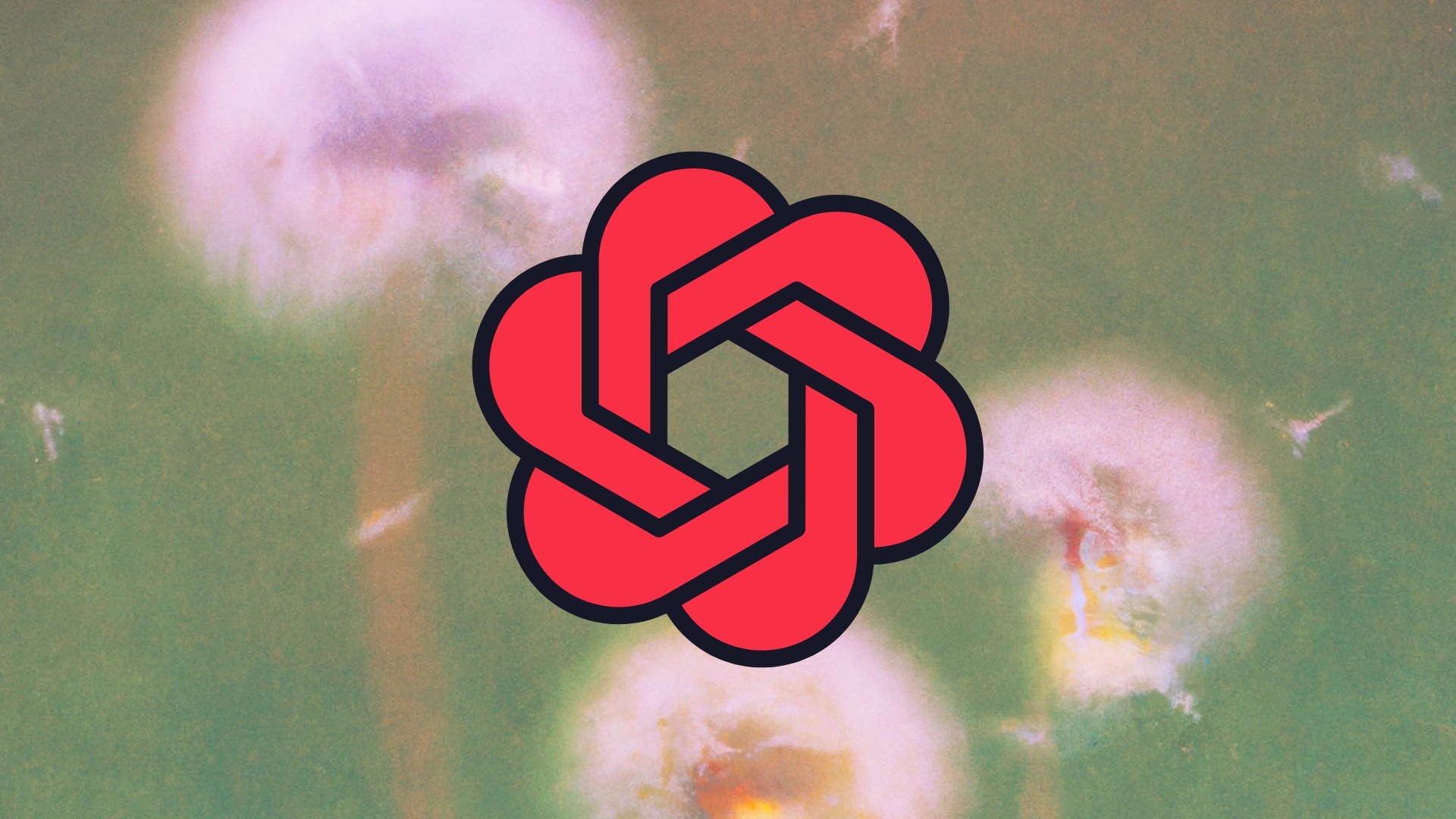 OpenAI logo em fundo de flores