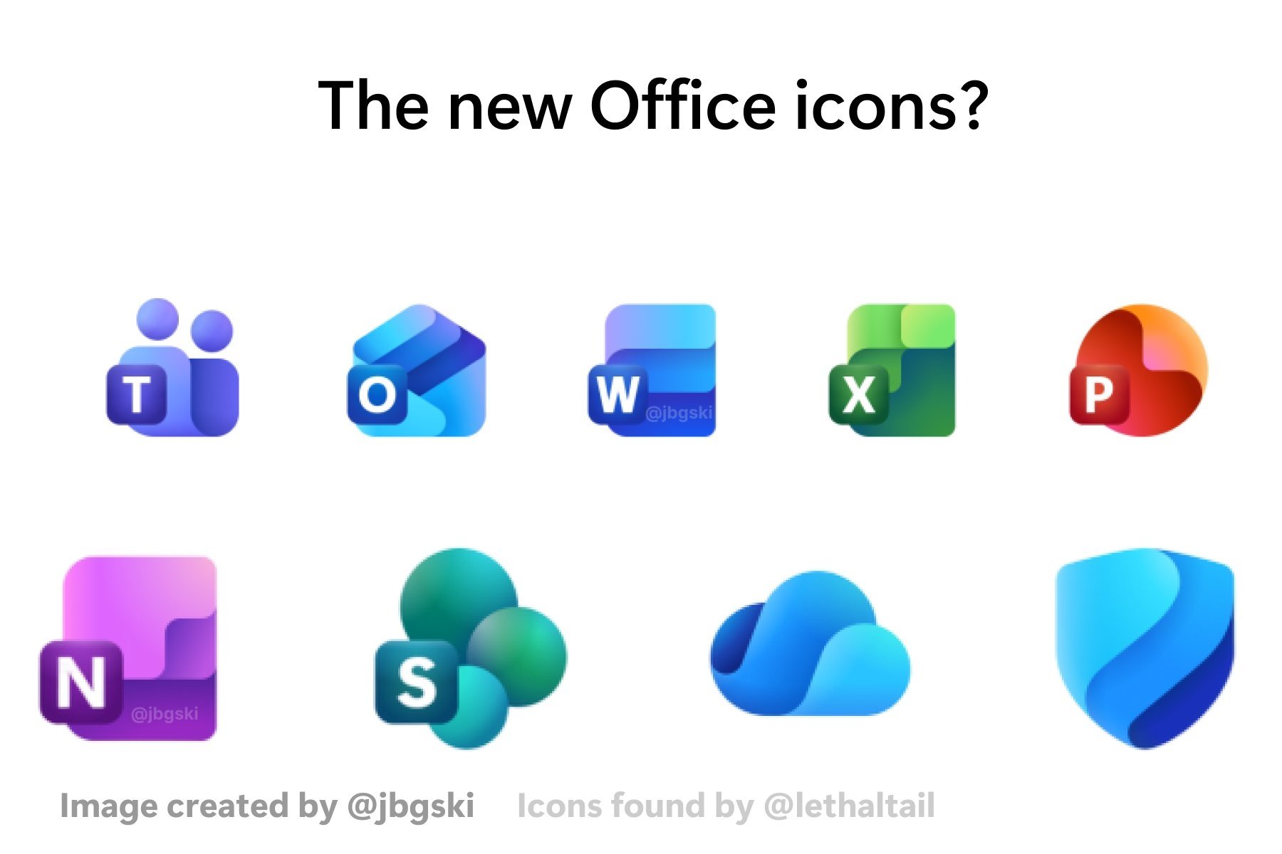 novos icones do Office da Microsoft