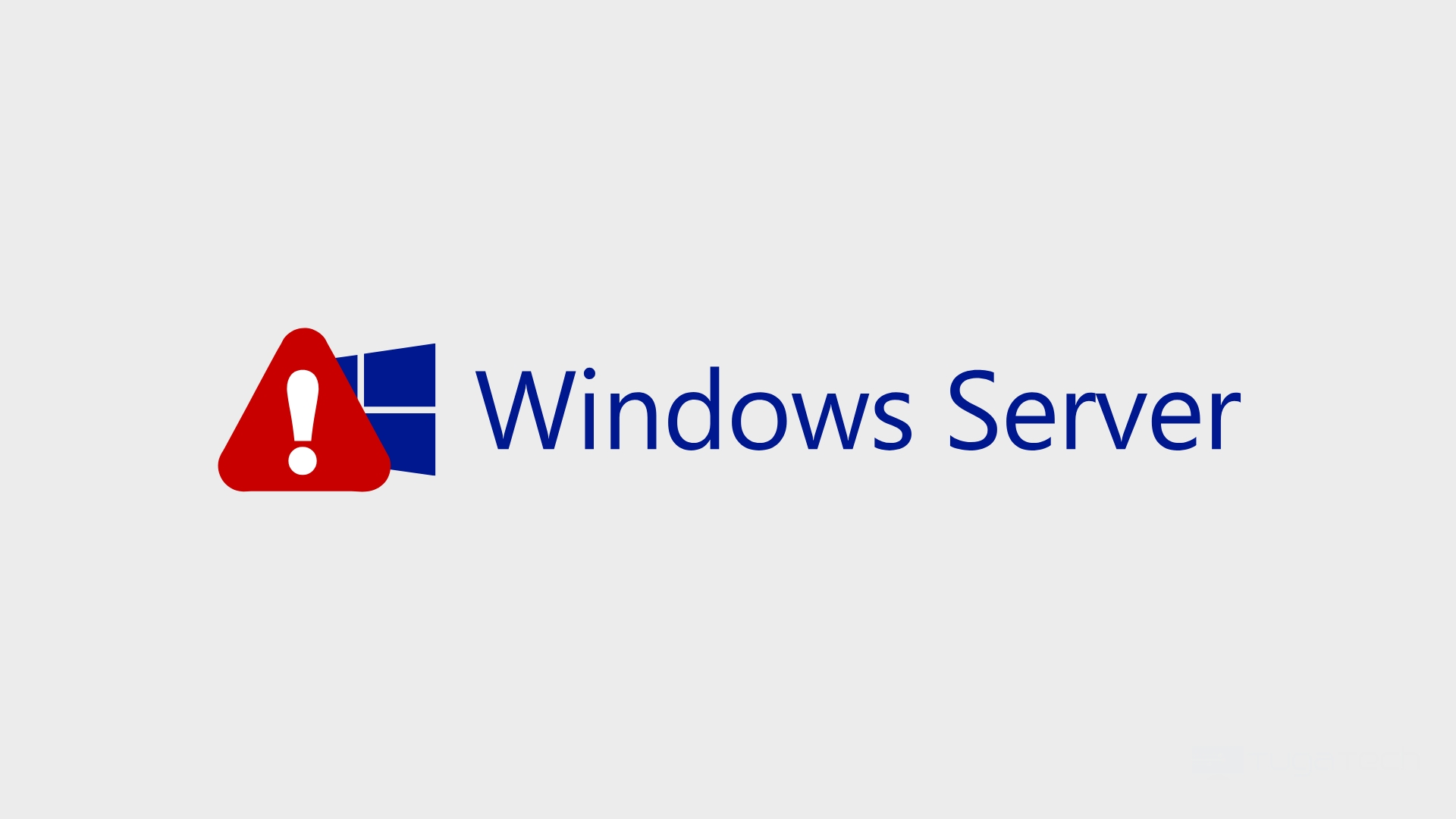 Windows Server com icone de alerta
