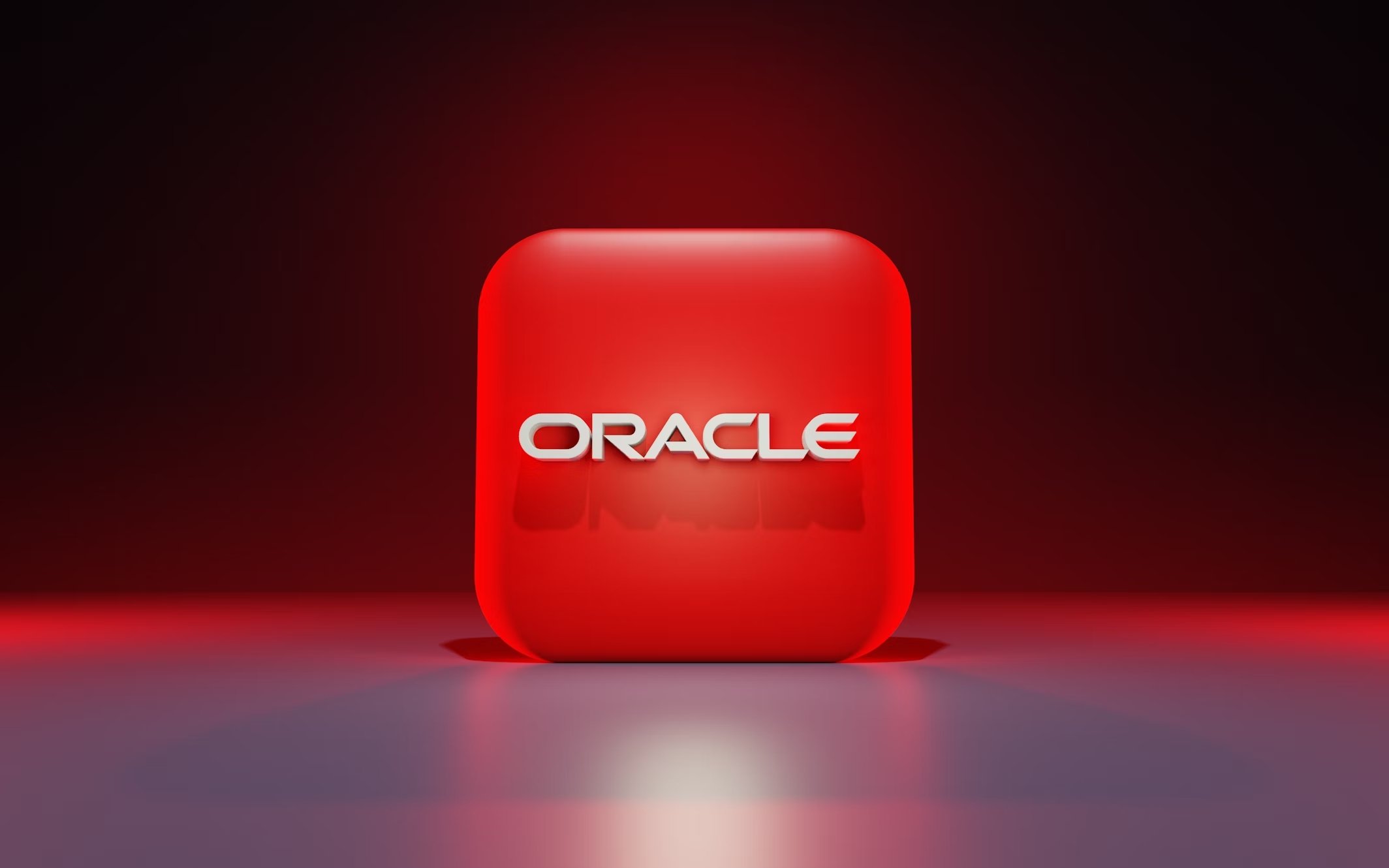 Logo da Oracle em cubo vermelho