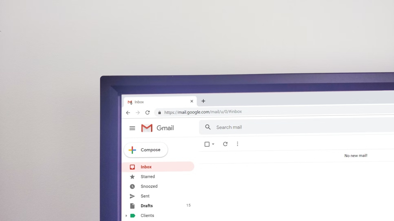 Interface do gmail
