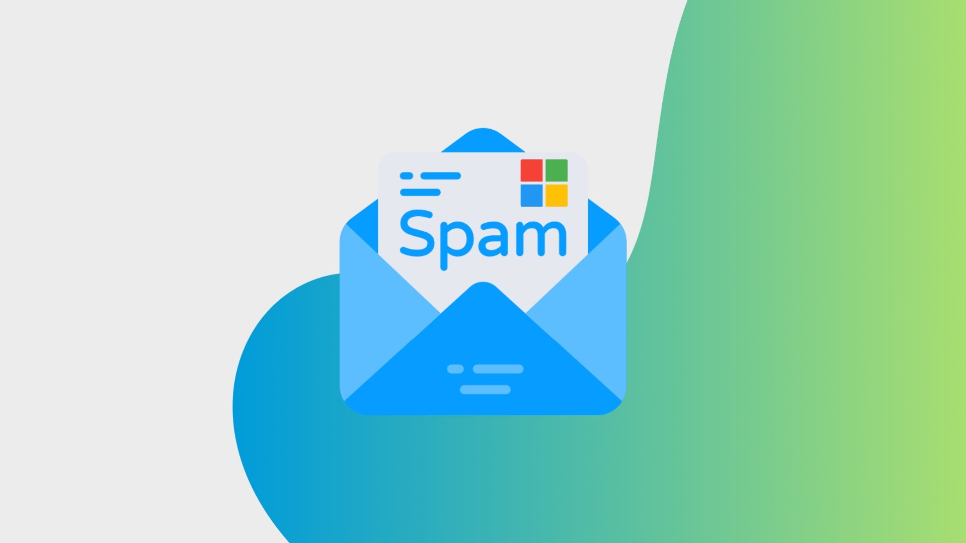 Mensagem de spam com logo da Microsoft