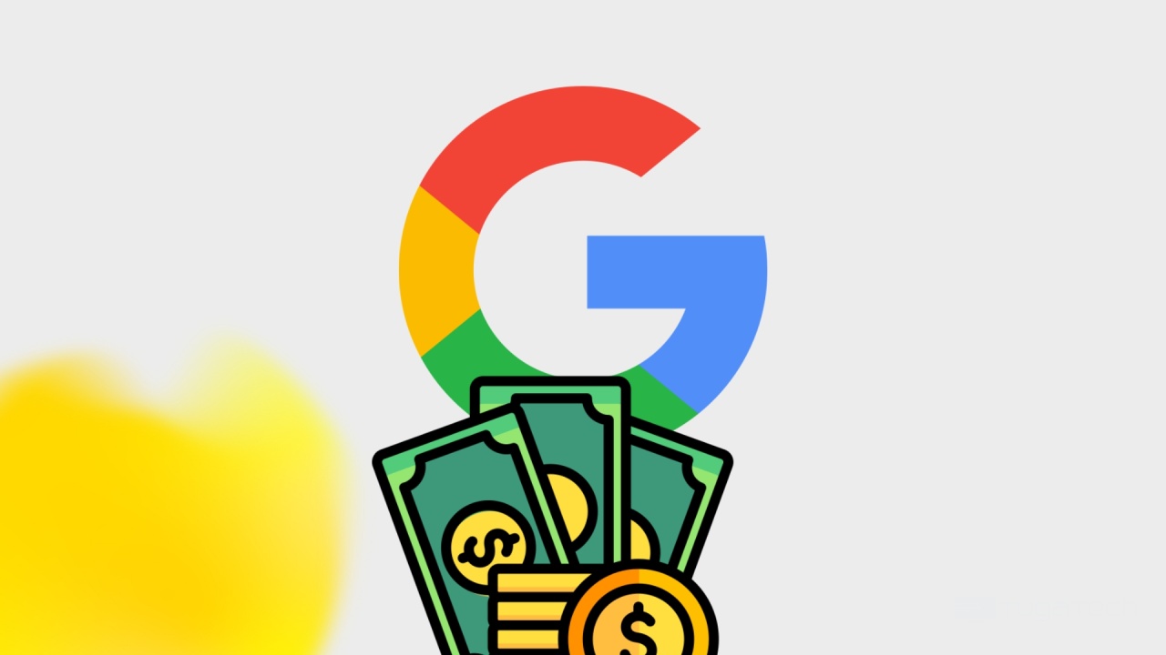 Google com dinheiro no fundo