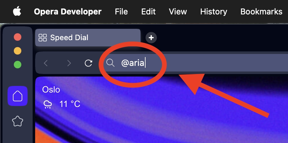 exemplo de funcionamento do Aria