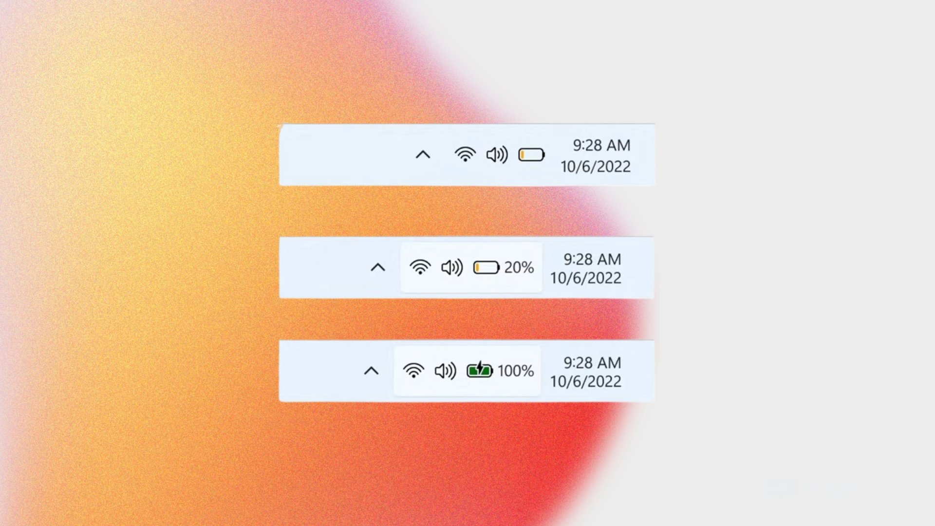 novos icones de bateria para o Windows 11